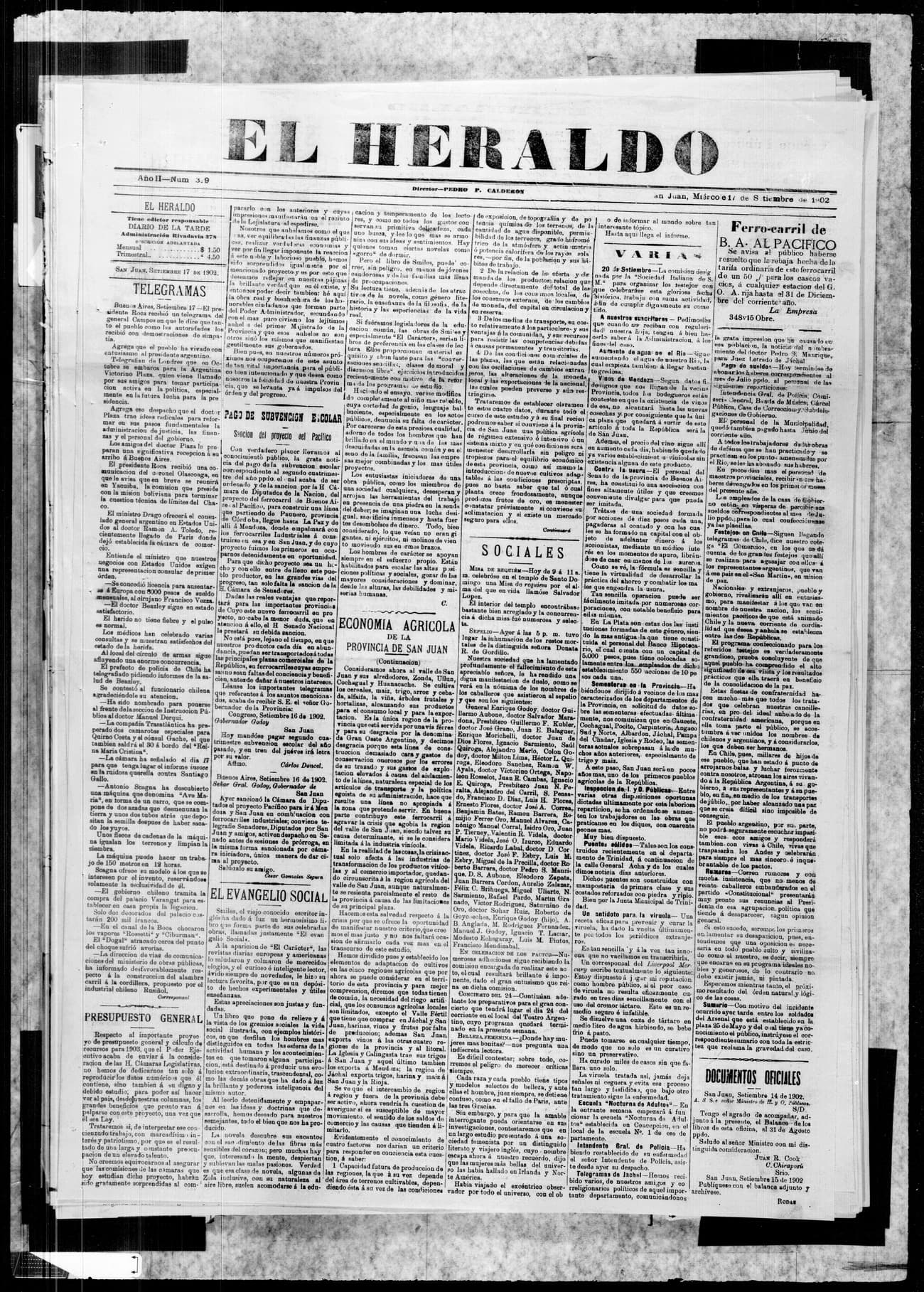 Portada · 17 de Septiembre de 1902