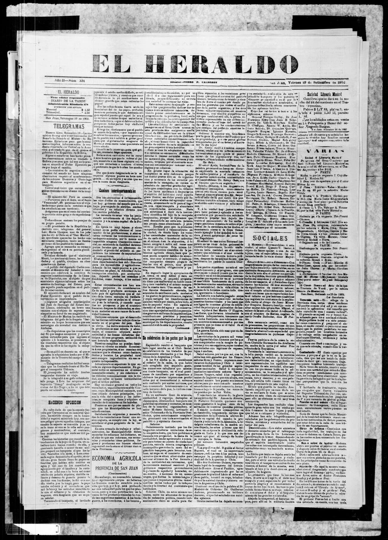 Portada · 19 de Septiembre de 1902