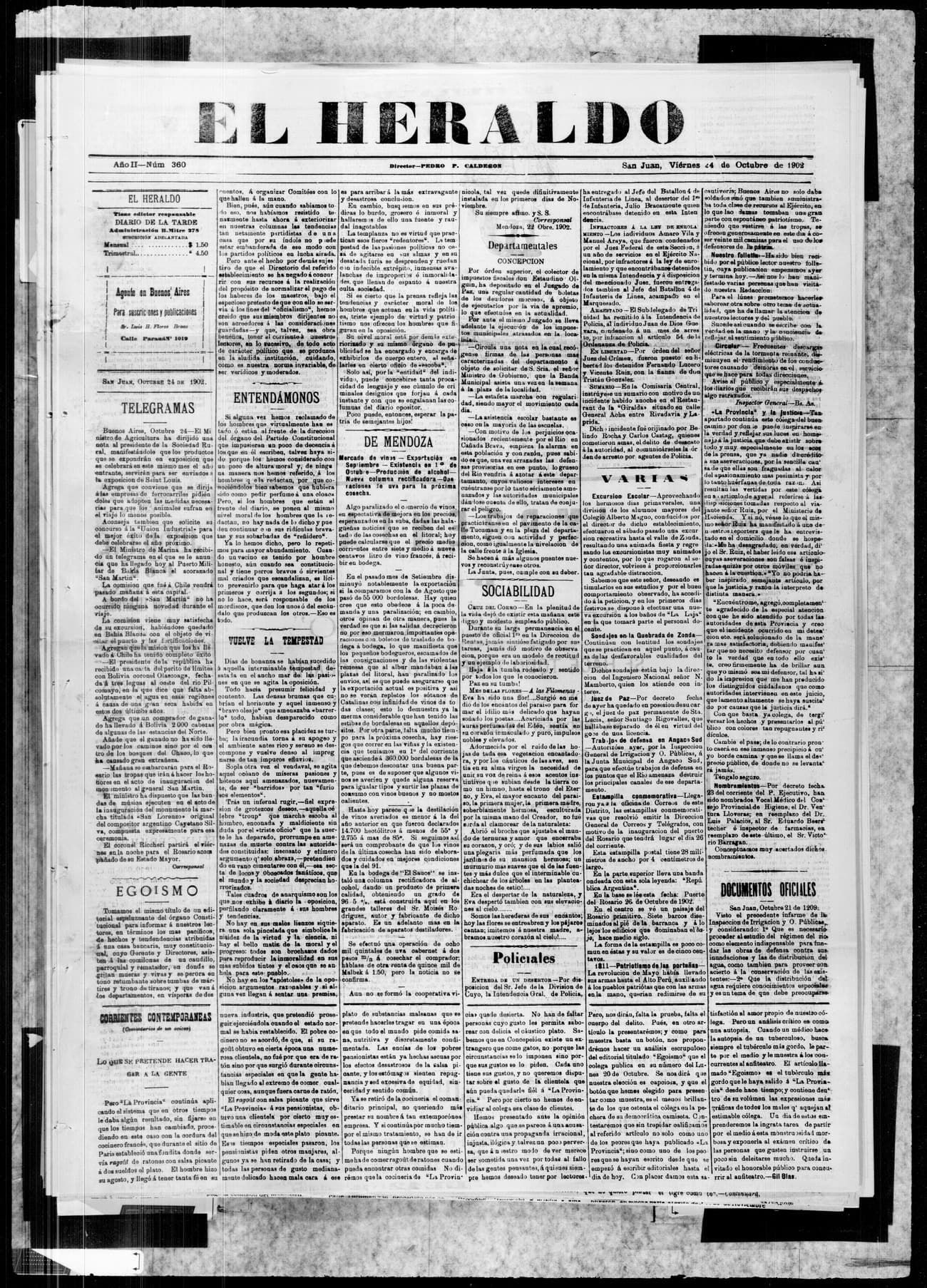 Portada · 24 de Octubre de 1902