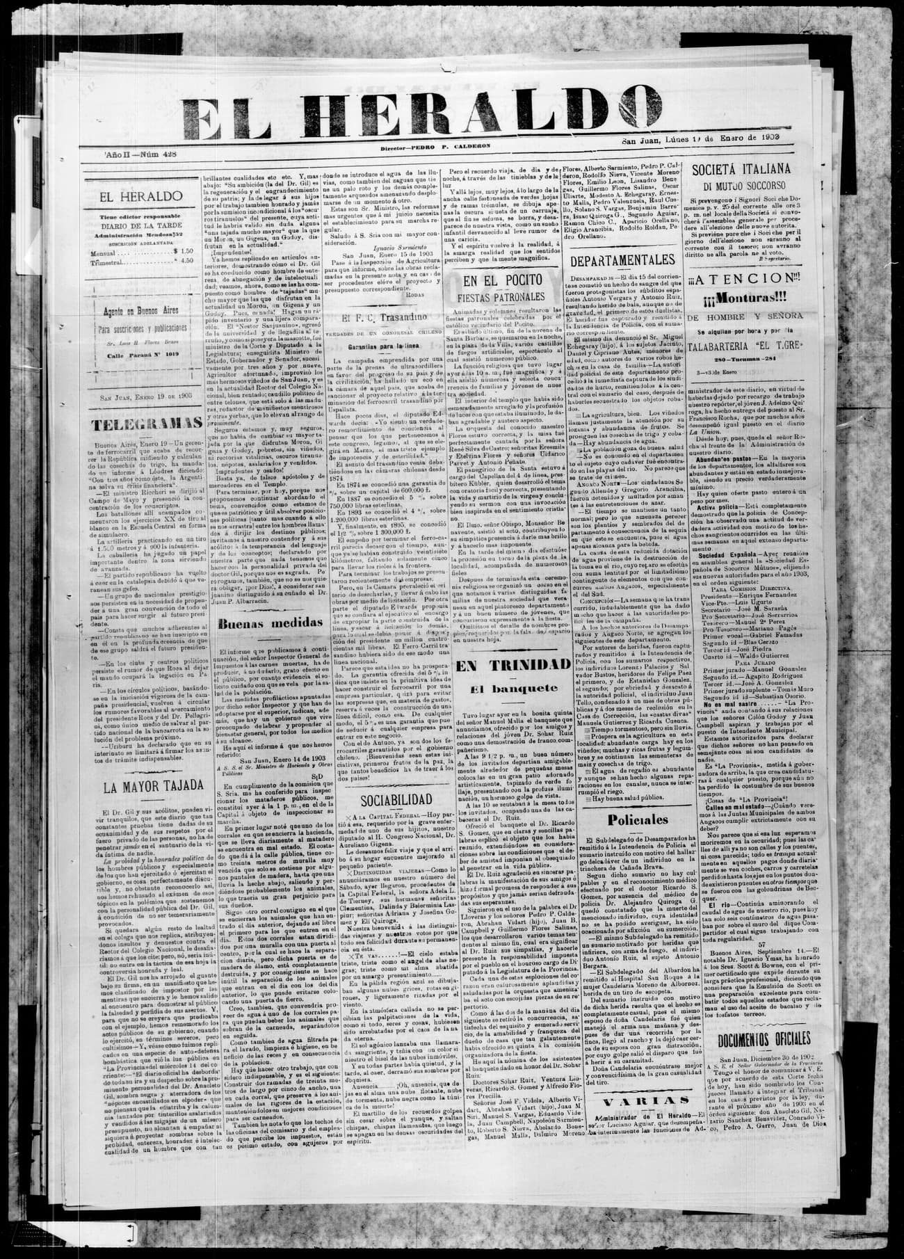 Portada · 19 de Enero de 1903