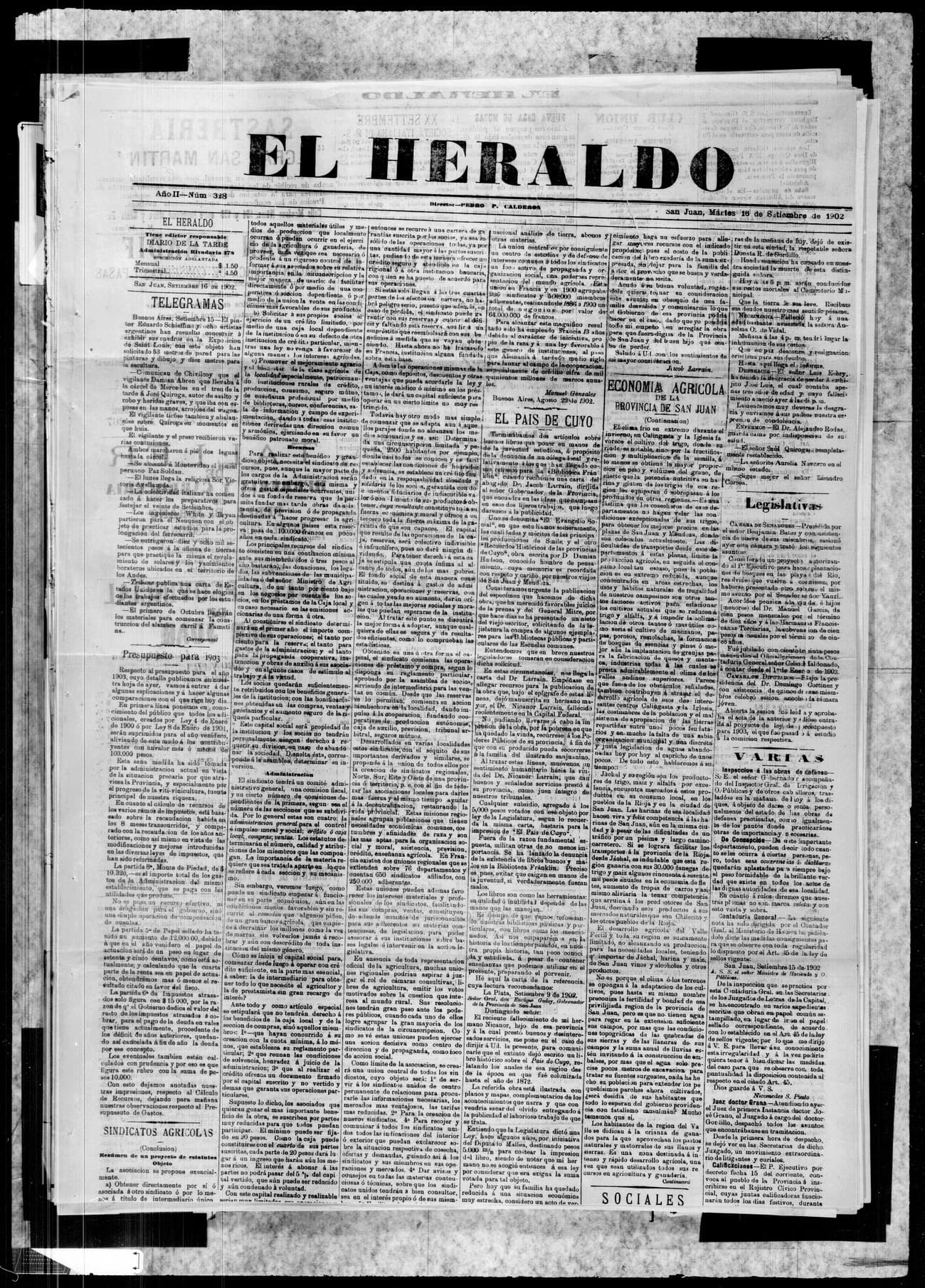 Portada · 16 de Septiembre de 1902