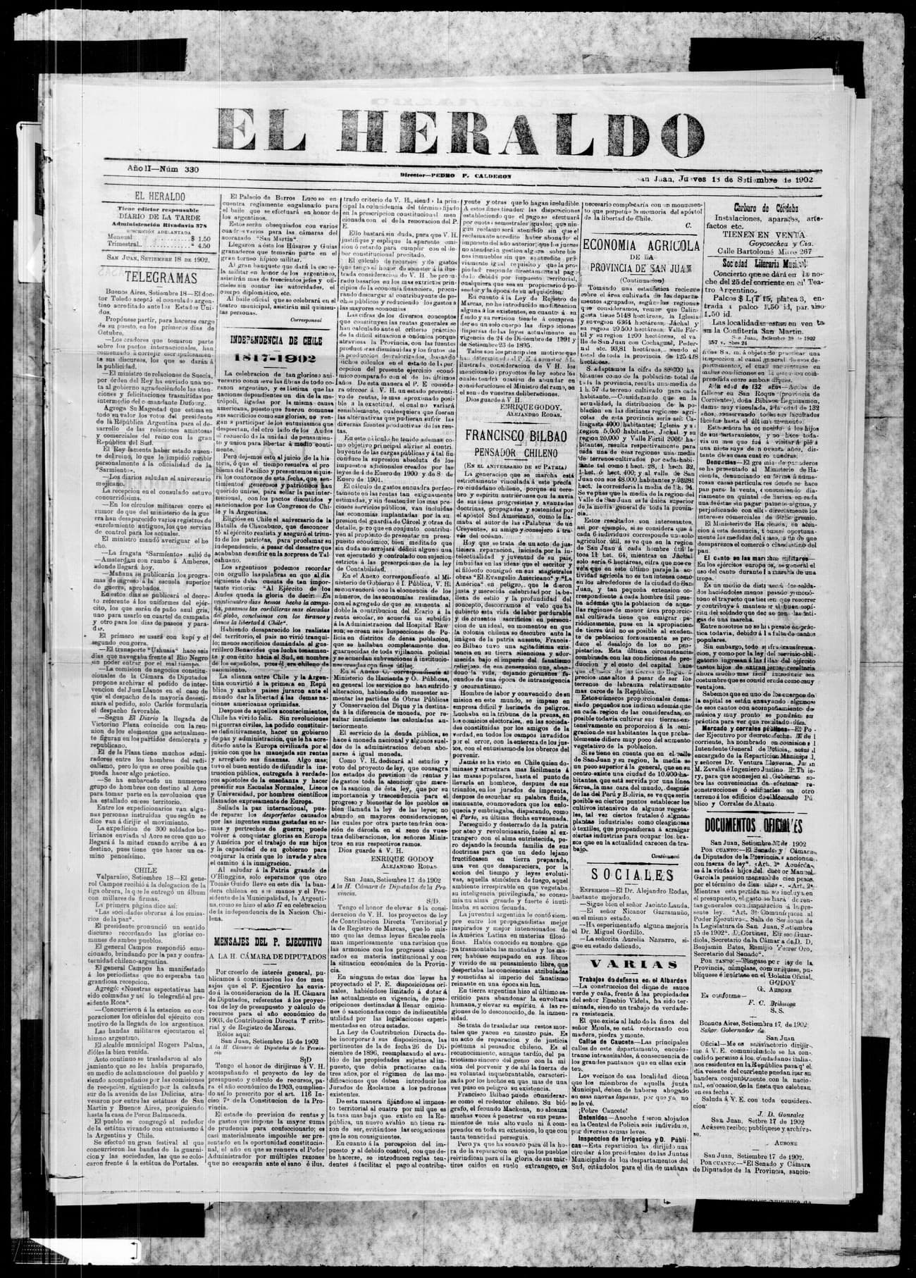 Portada · 18 de Septiembre de 1902