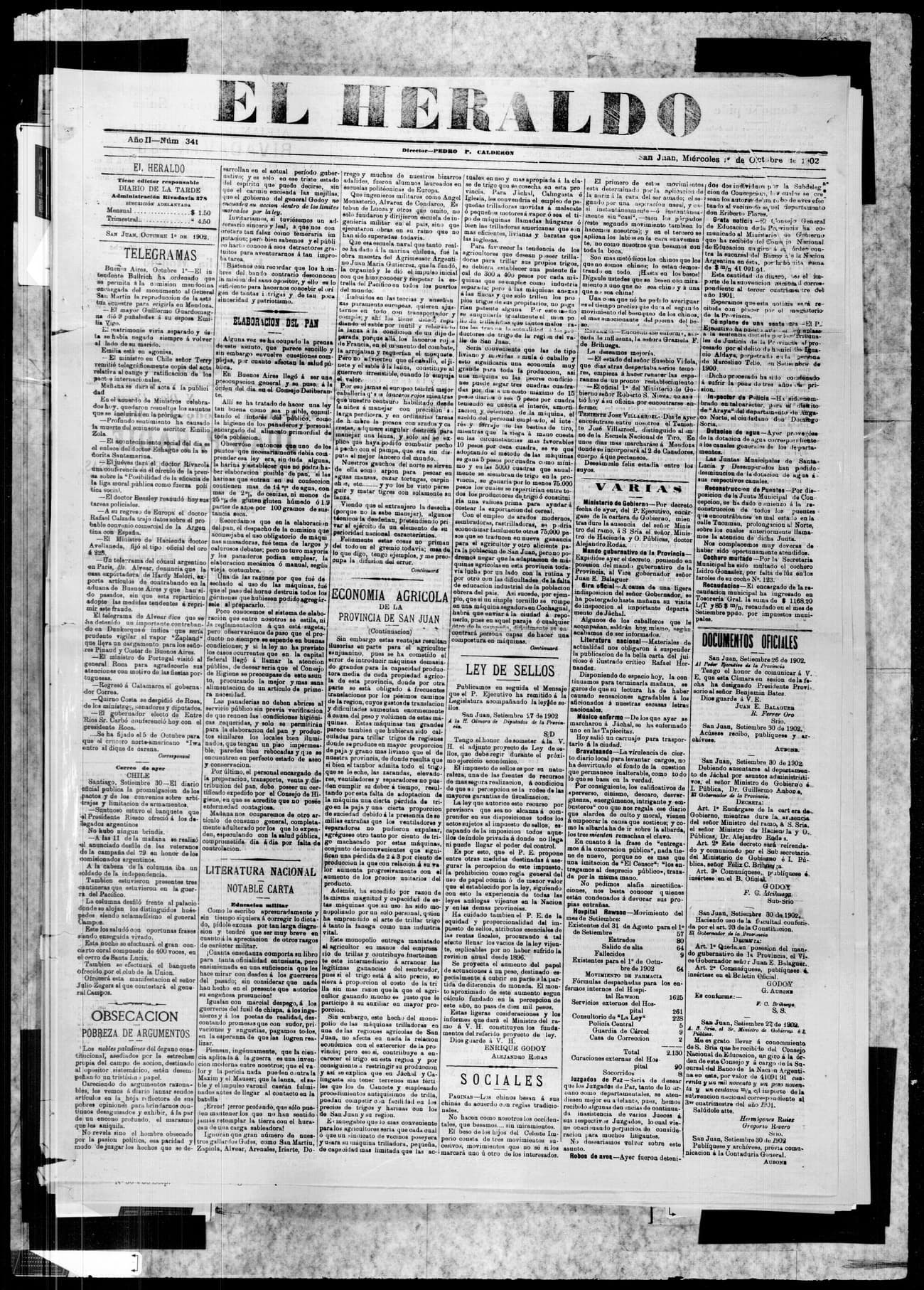 Portada · 1 de Octubre de 1902