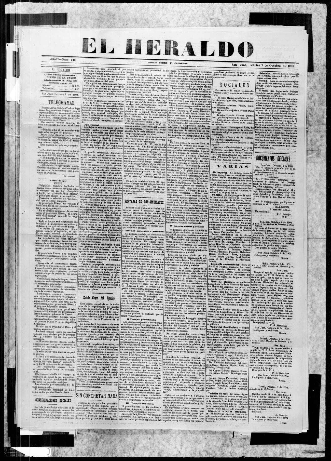 Portada · 7 de Octubre de 1902