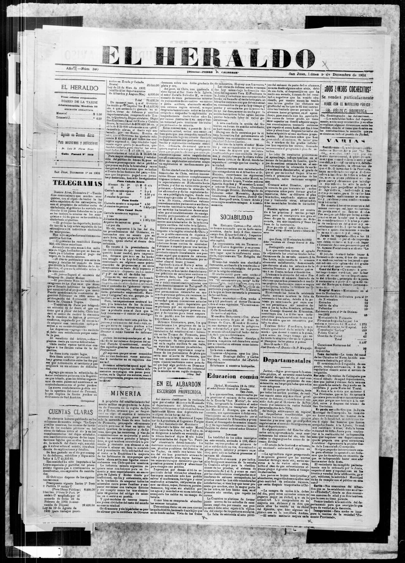 Portada · 1 de Diciembre de 1902