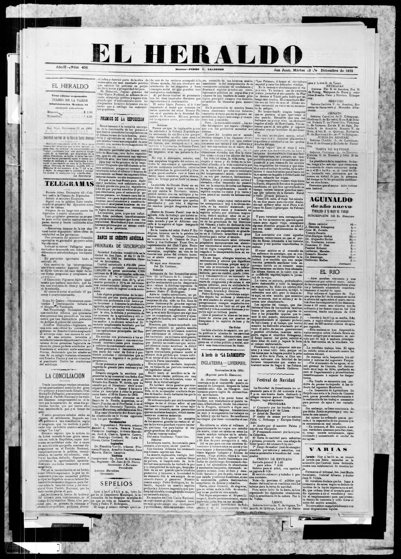 Portada · 23 de Diciembre de 1902