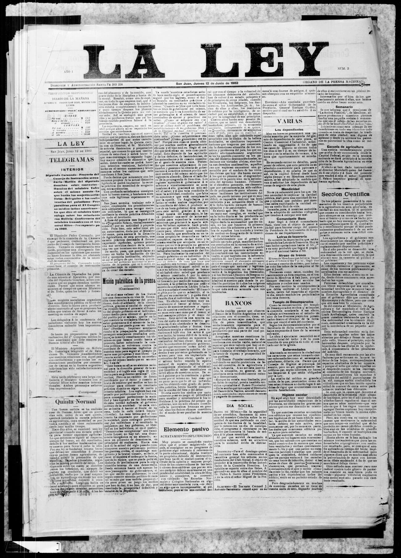 Portada · 12 de Junio de 1902