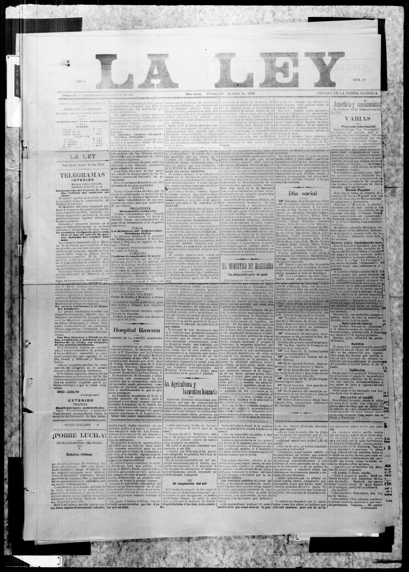 Portada · 25 de Julio de 1902