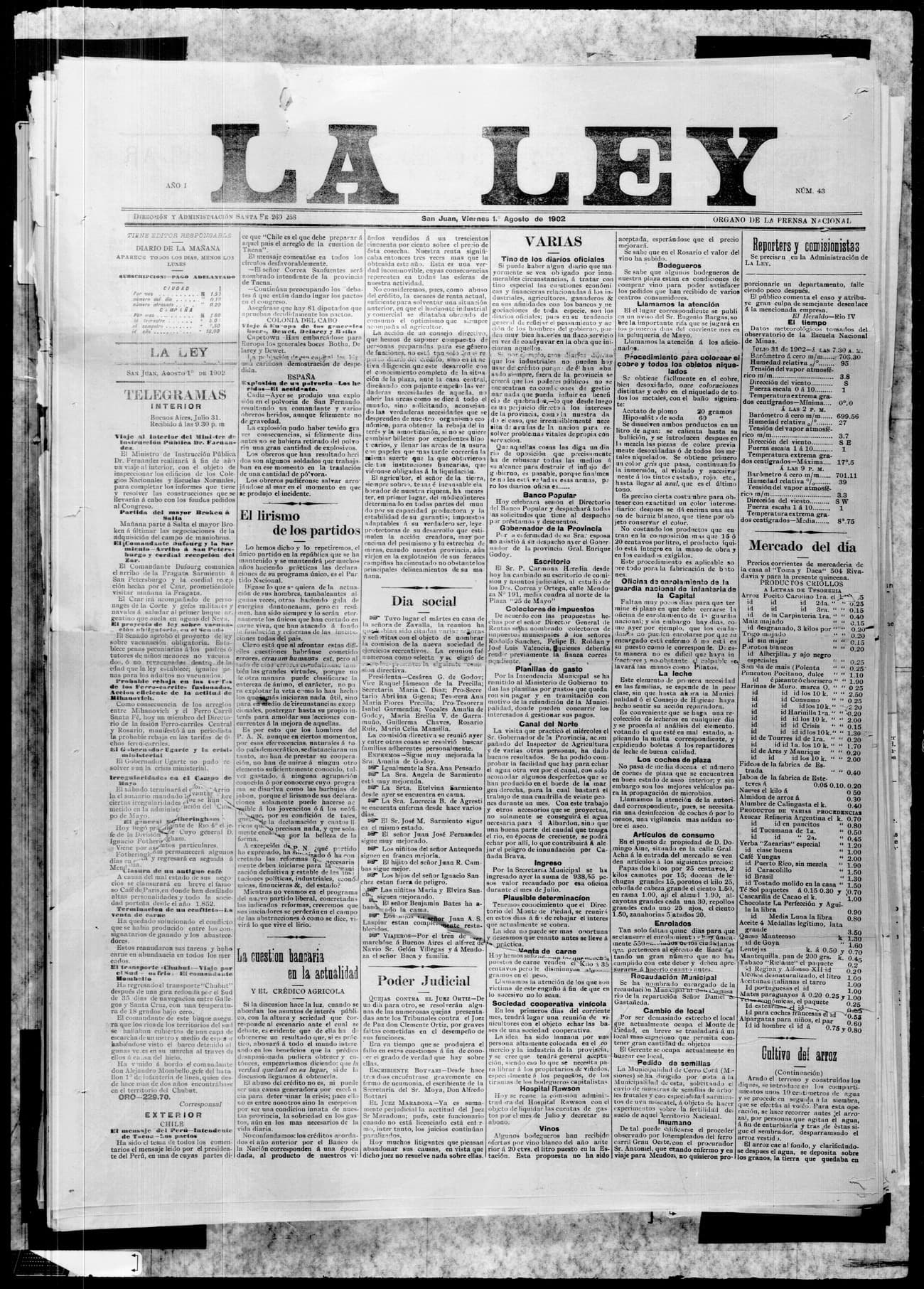 Portada · 1 de Agosto de 1902