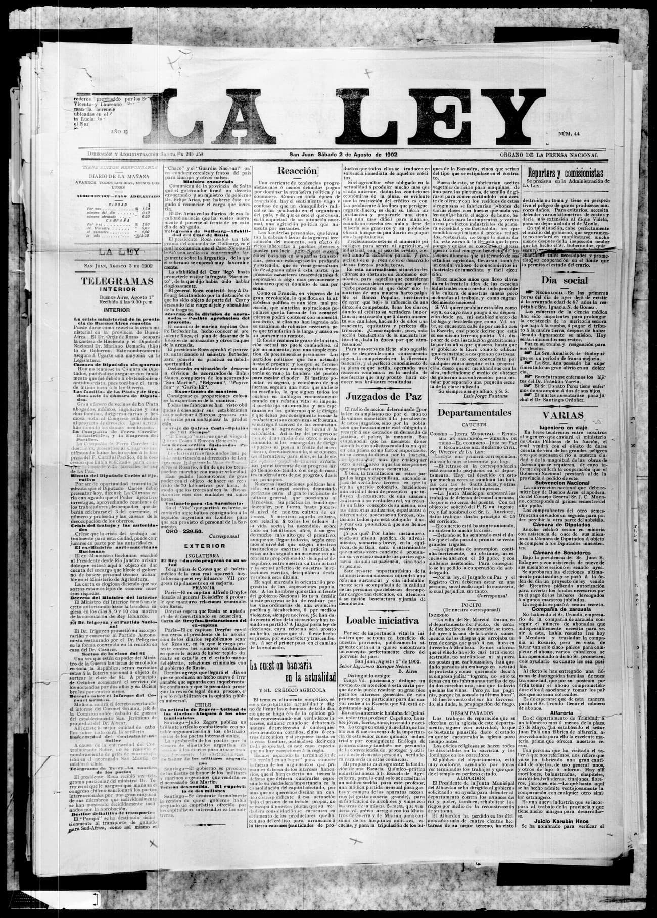 Portada · 2 de Agosto de 1902