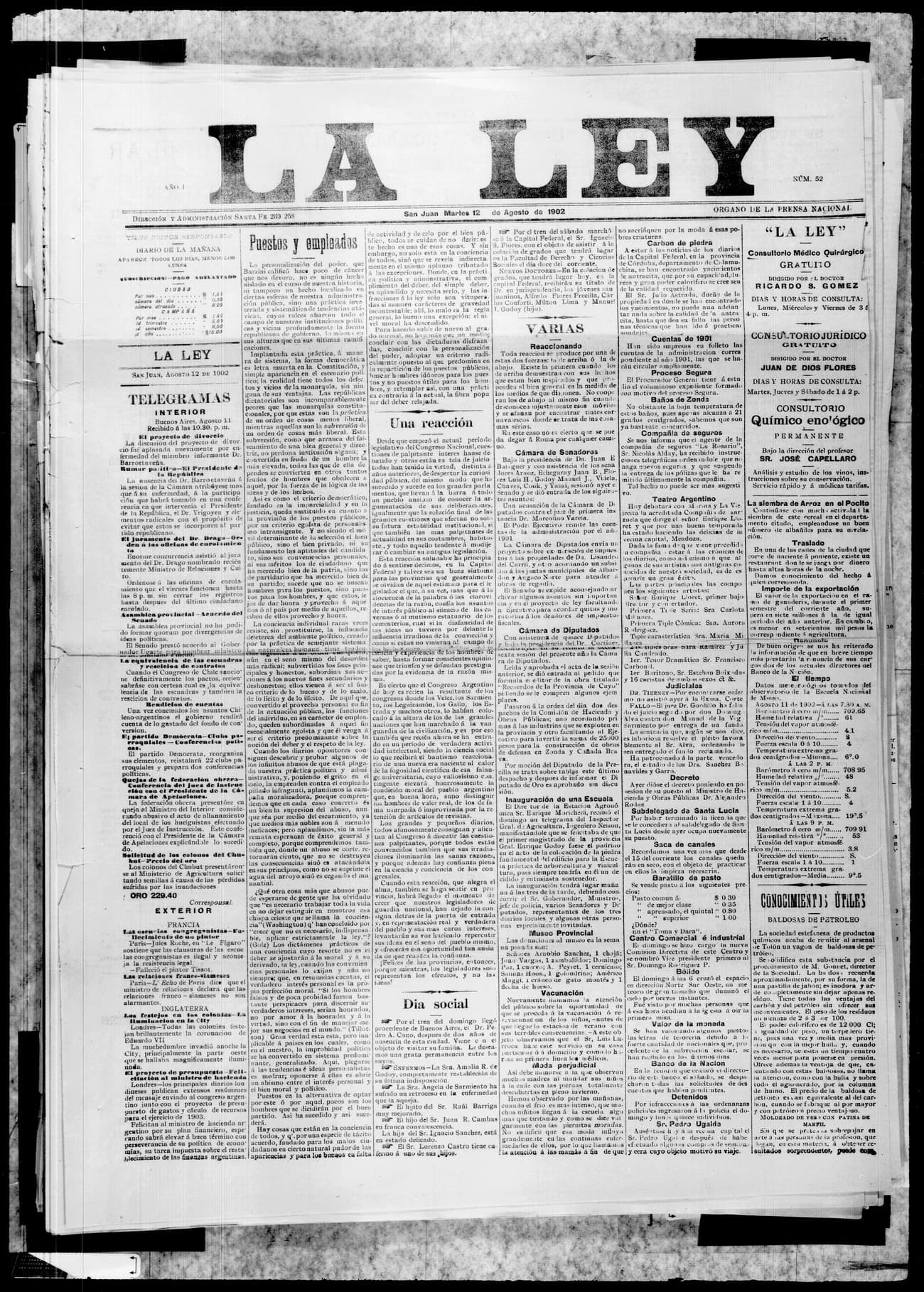 Portada · 12 de Agosto de 1902