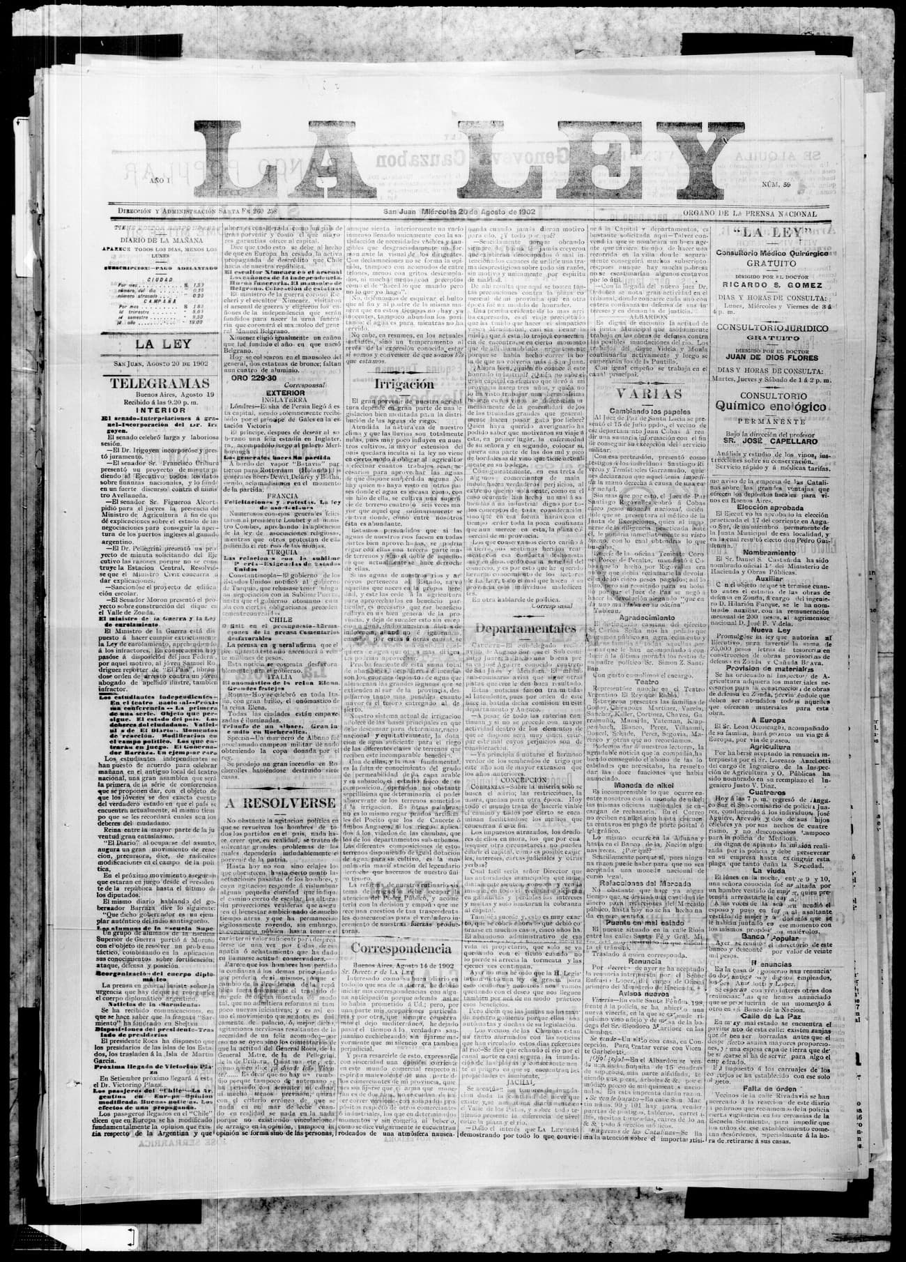 Portada · 20 de Agosto de 1902