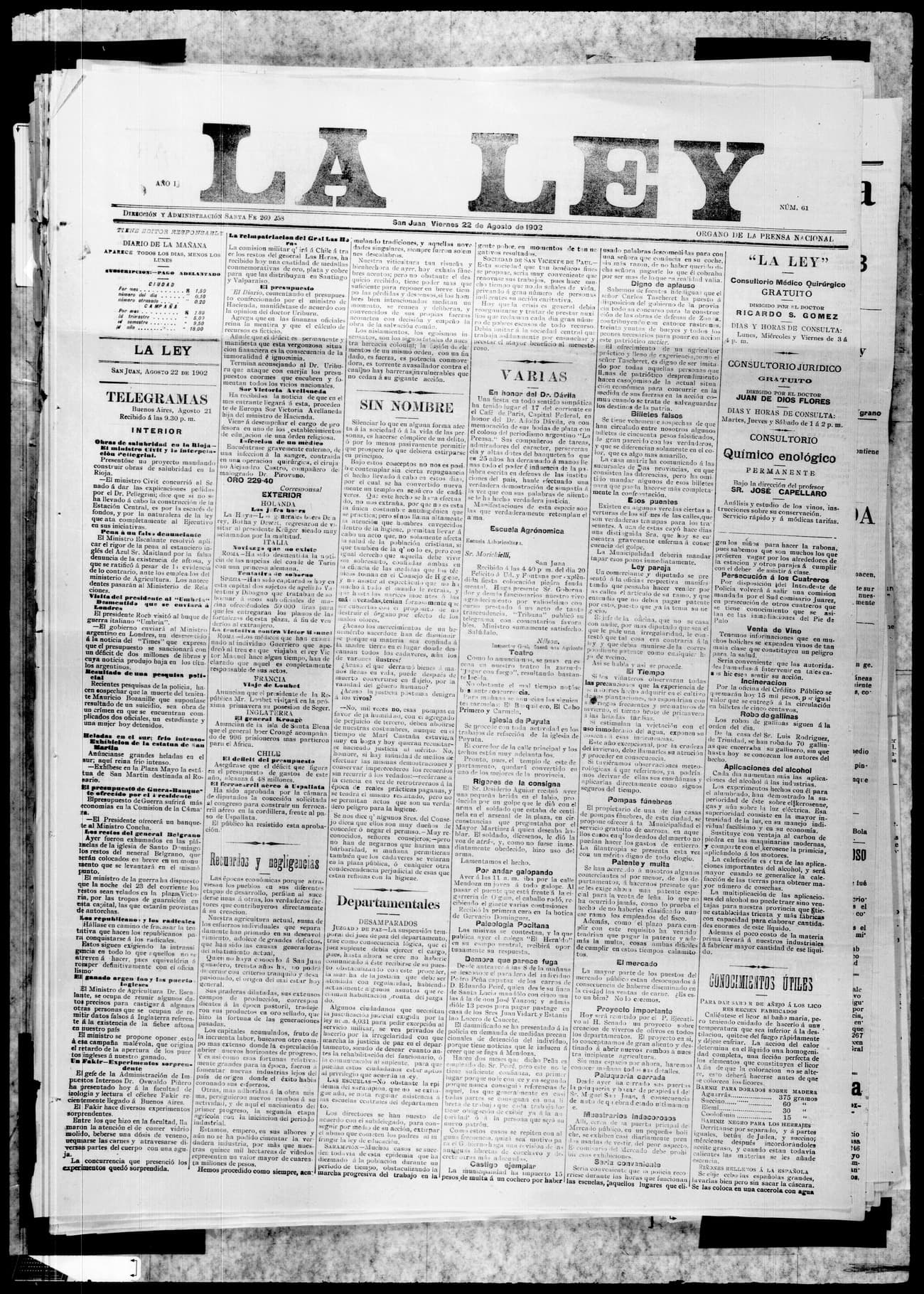 Portada · 22 de Agosto de 1902