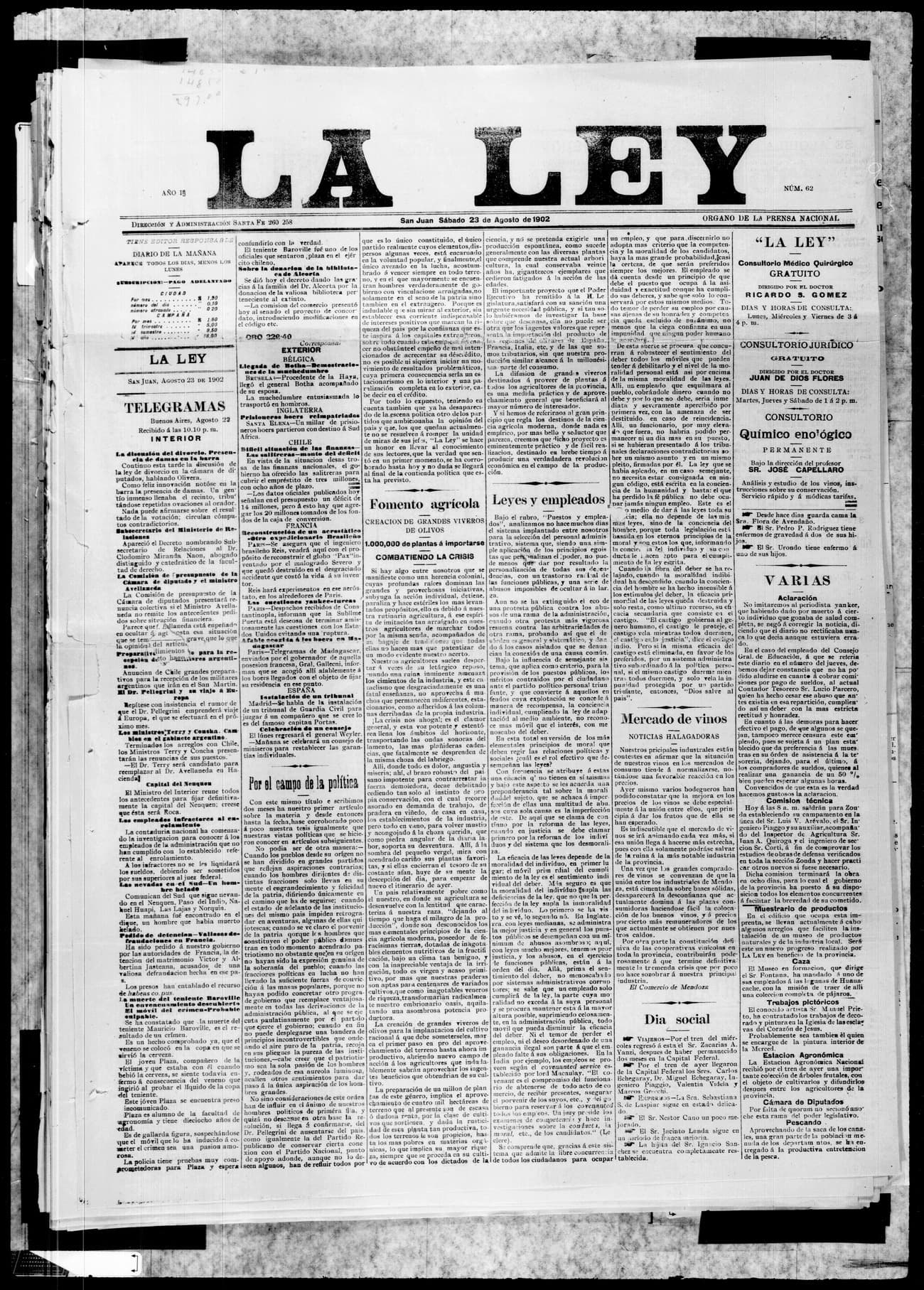 Portada · 23 de Agosto de 1902
