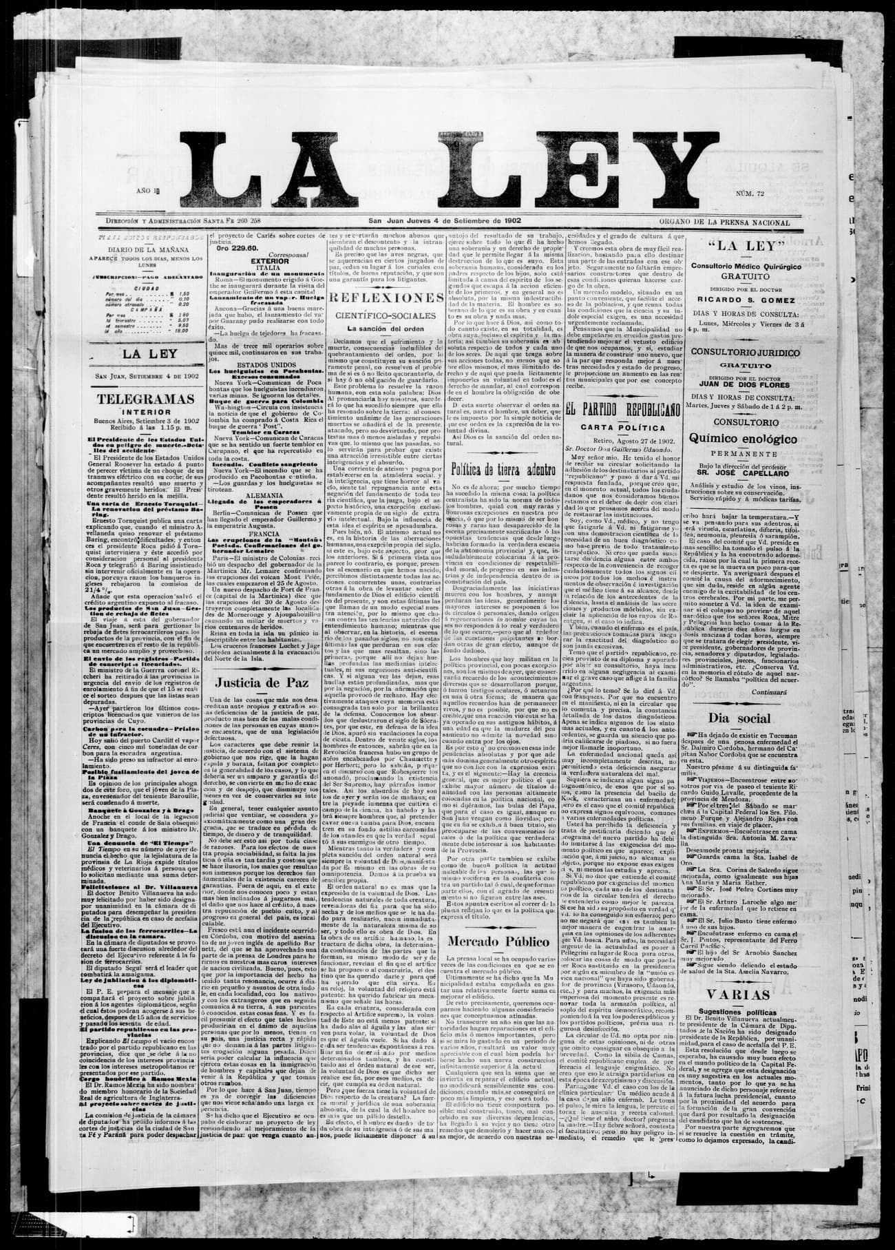 Portada · 4 de Septiembre de 1902