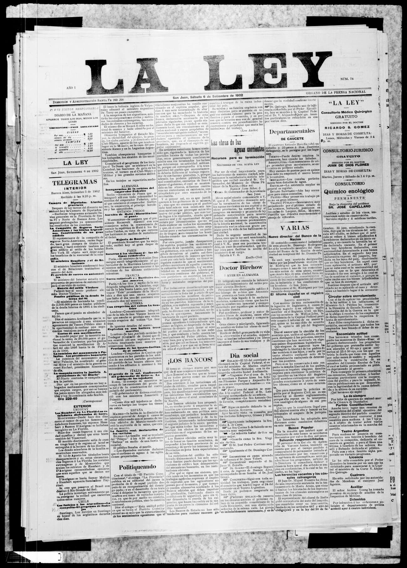 Portada · 6 de Septiembre de 1902