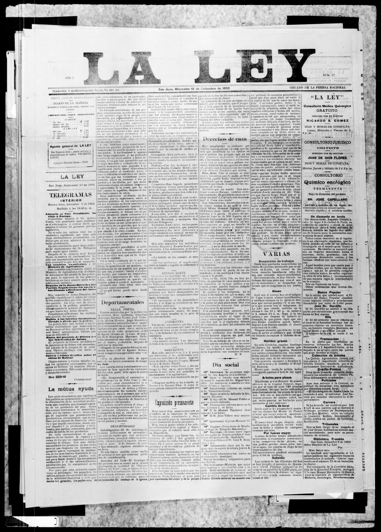 Portada · 10 de Septiembre de 1902