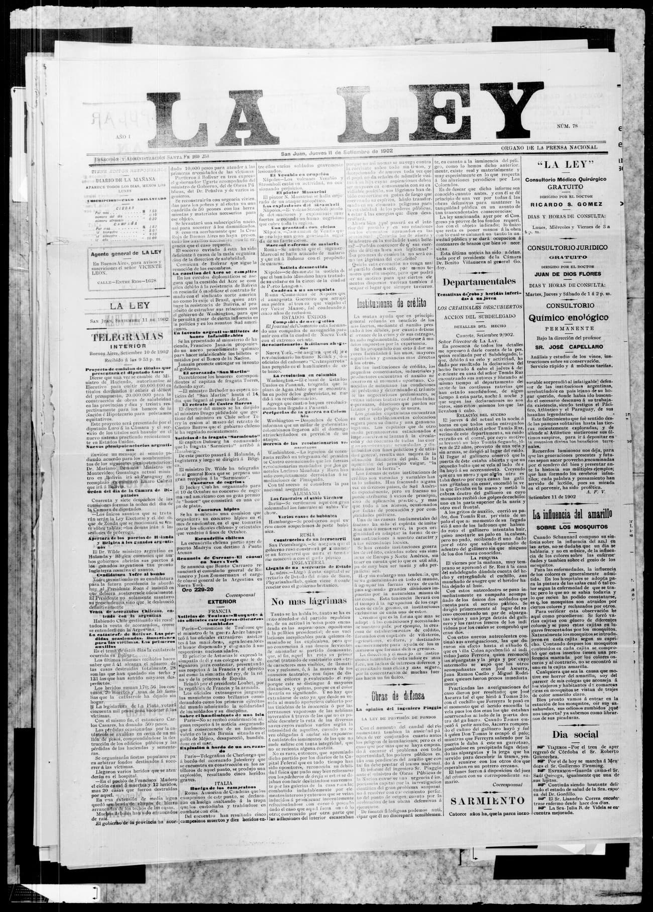 Portada · 11 de Septiembre de 1902