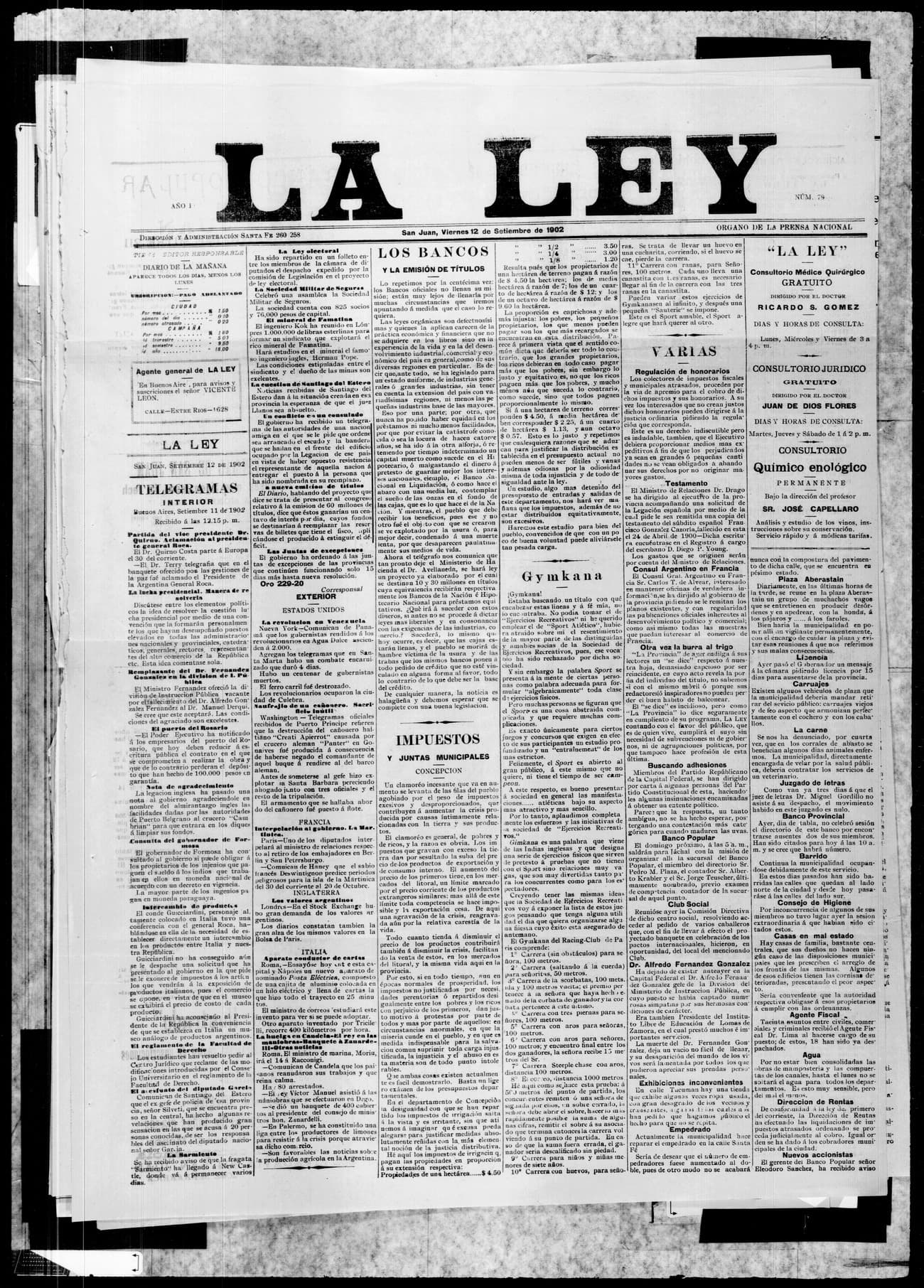Portada · 12 de Septiembre de 1902