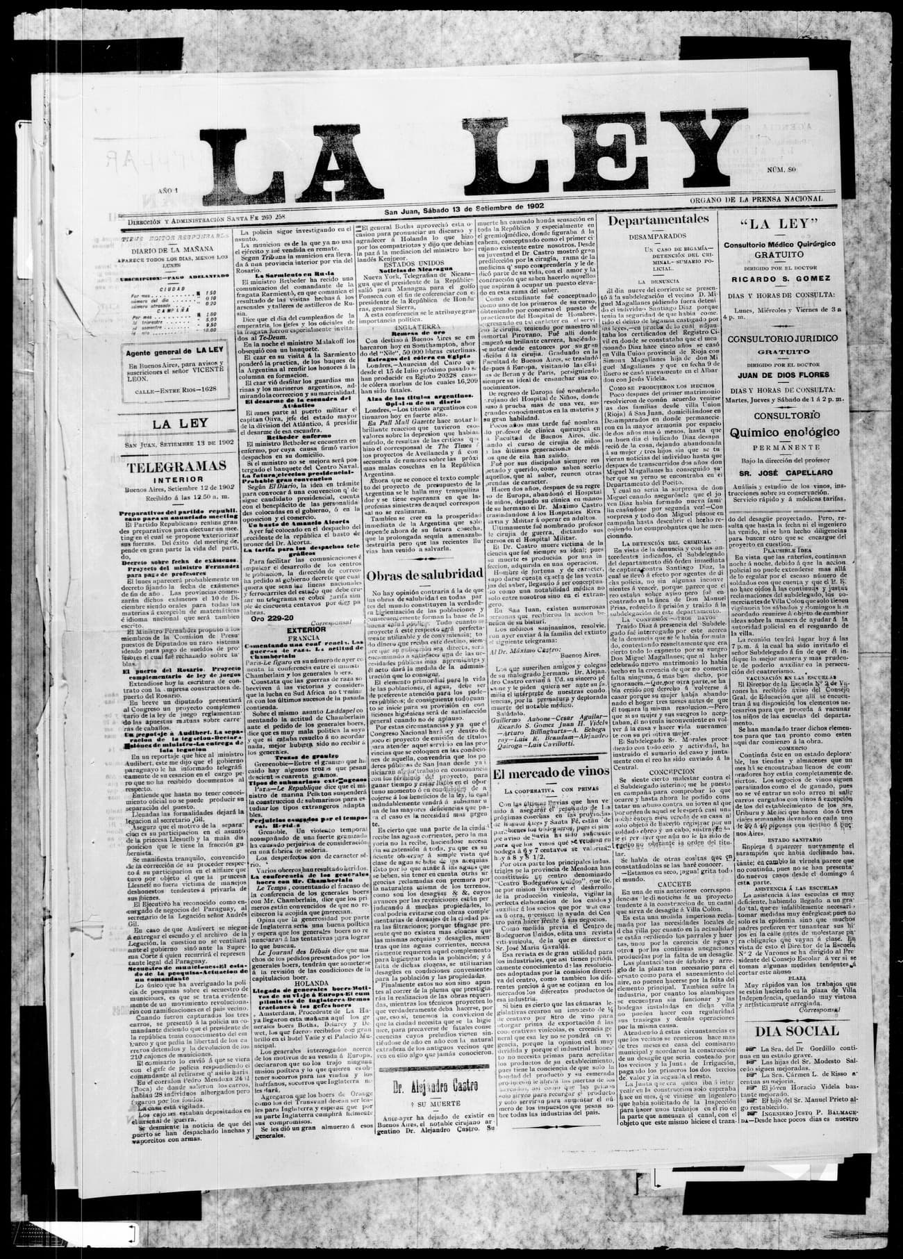 Portada · 13 de Septiembre de 1902