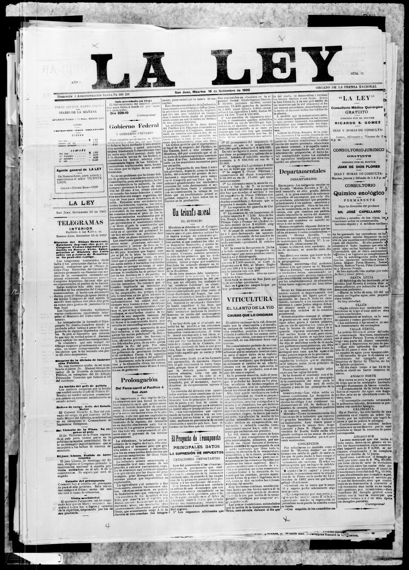 Portada · 16 de Septiembre de 1902