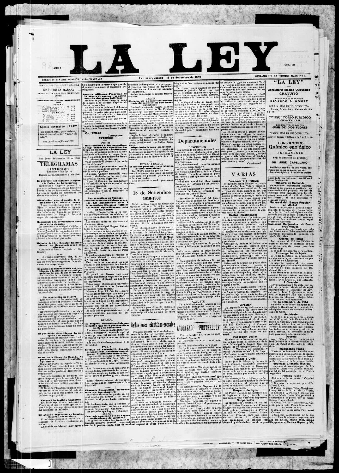 Portada · 18 de Septiembre de 1902