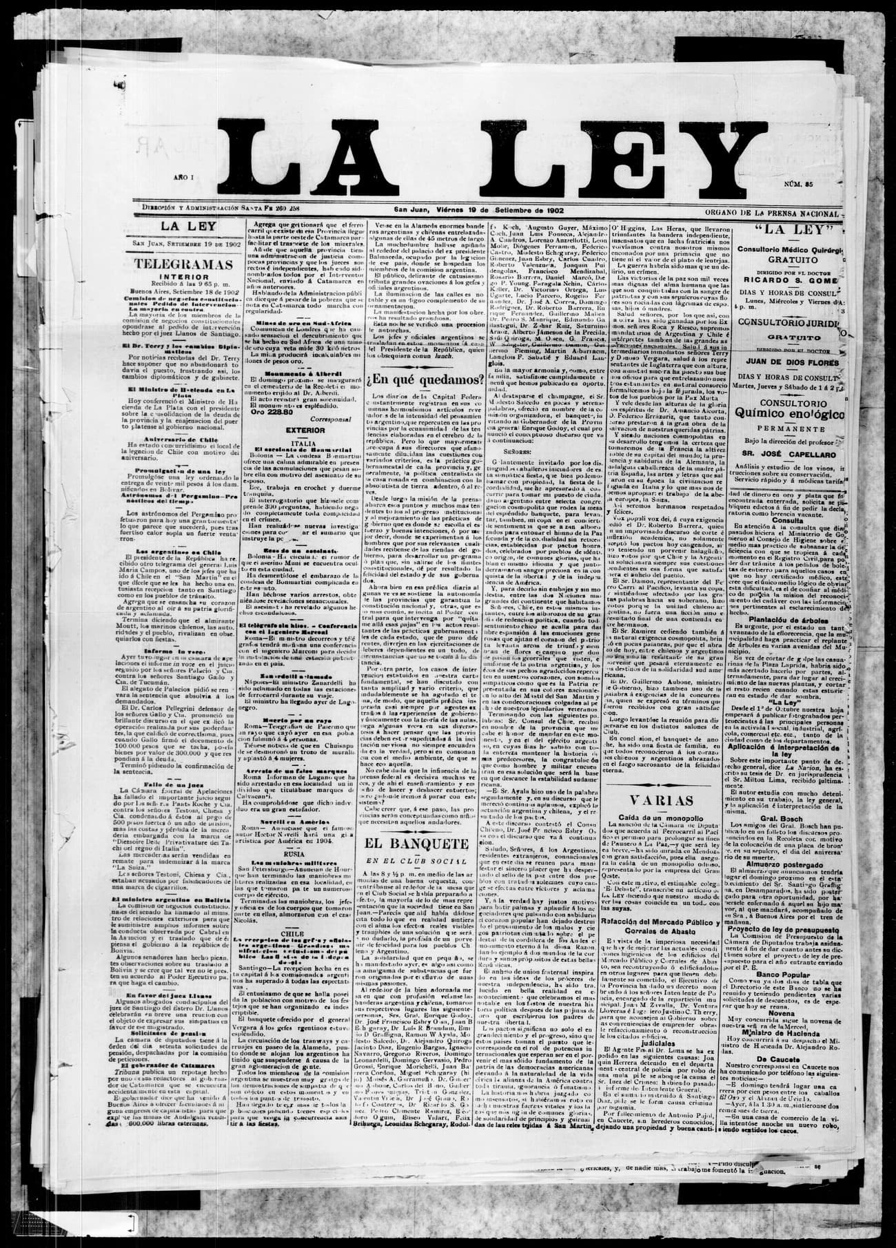 Portada · 19 de Septiembre de 1902