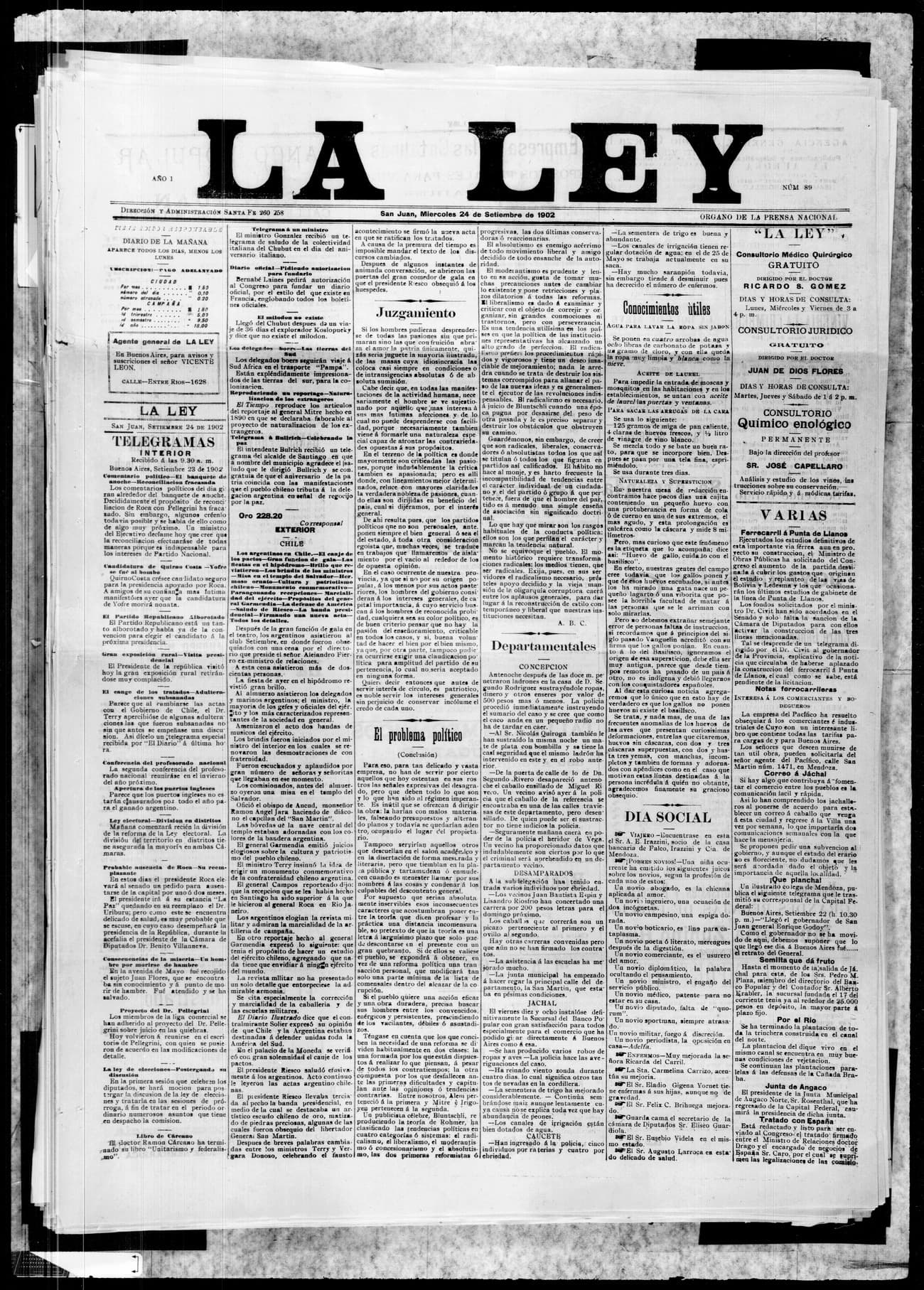Portada · 24 de Septiembre de 1902