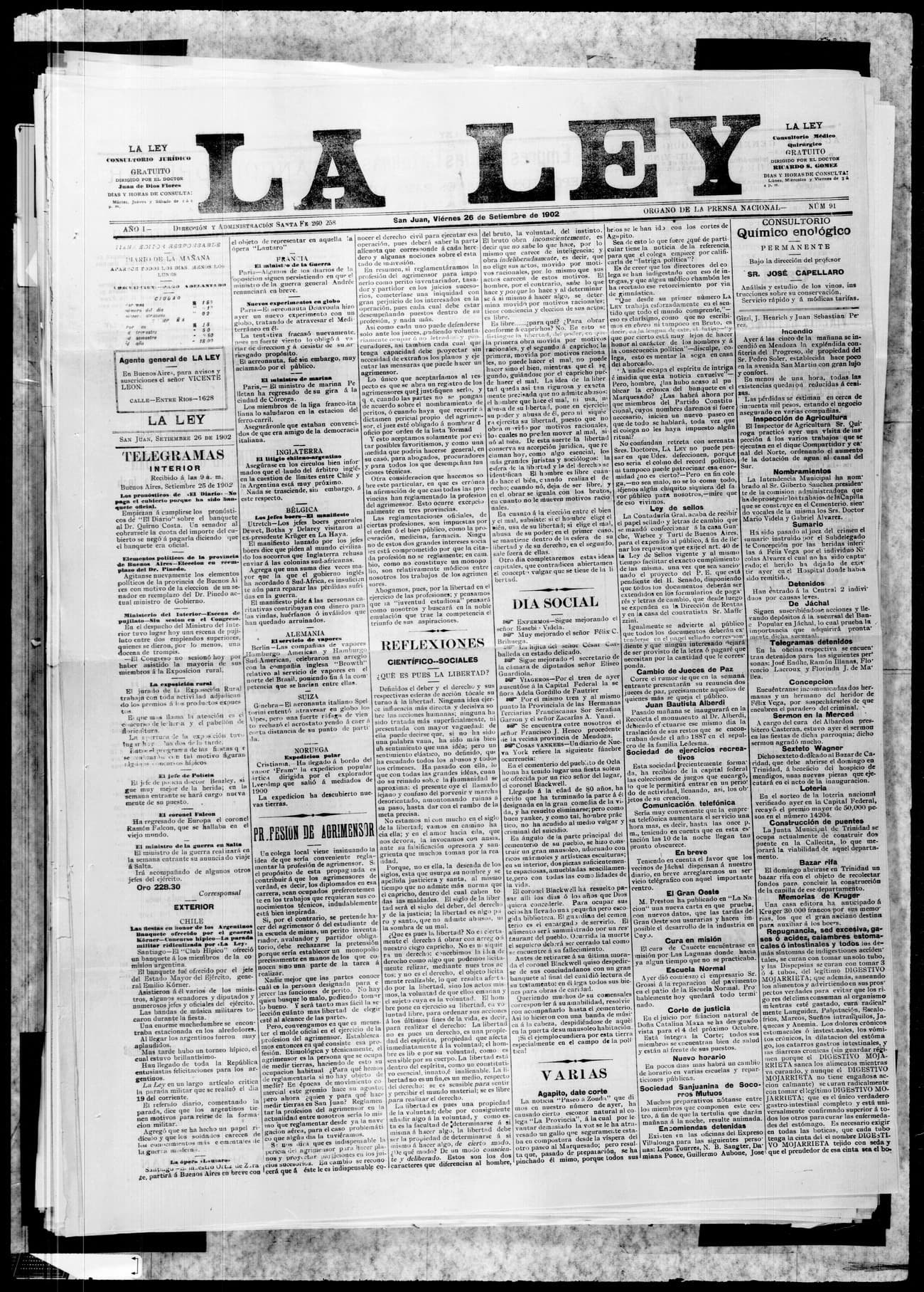 Portada · 26 de Septiembre de 1902