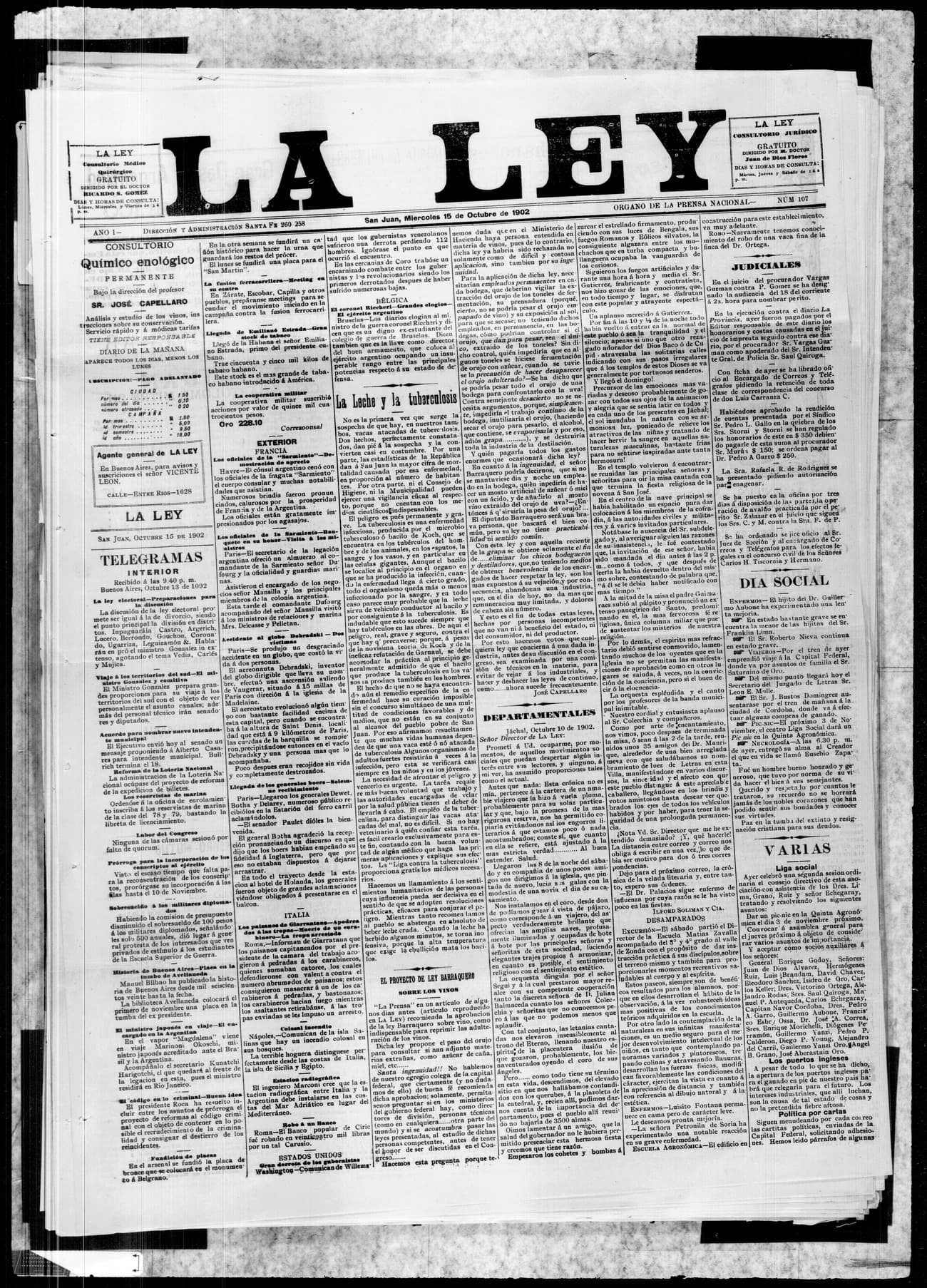 Portada · 15 de Octubre de 1902