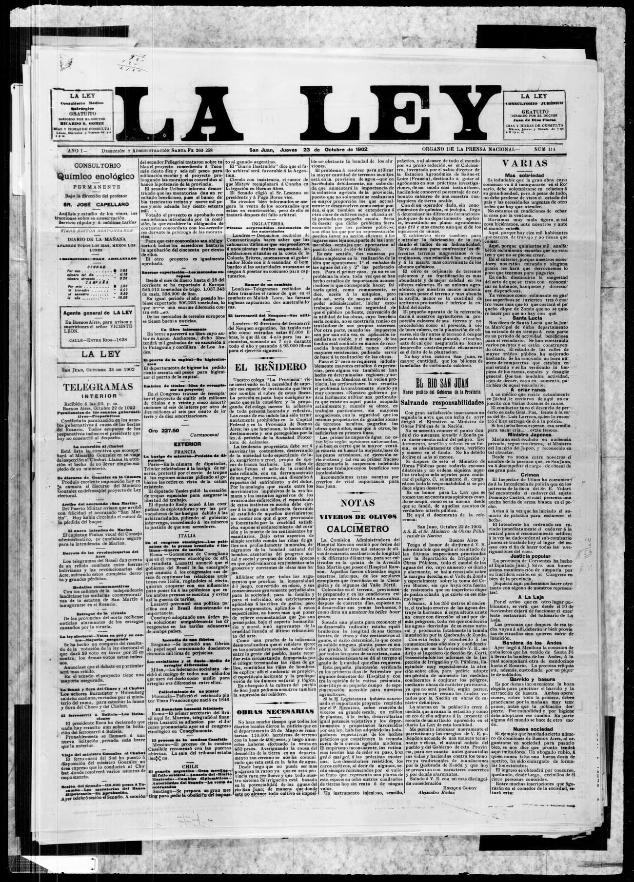 Portada · 23 de Octubre de 1902