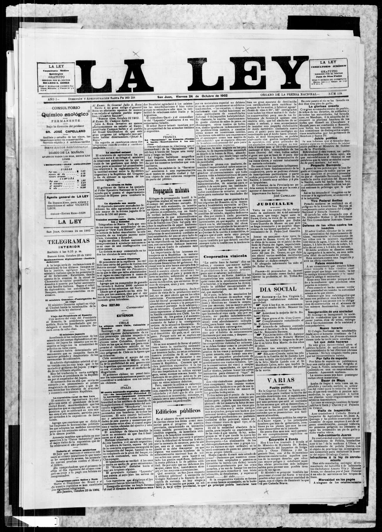 Portada · 24 de Octubre de 1902
