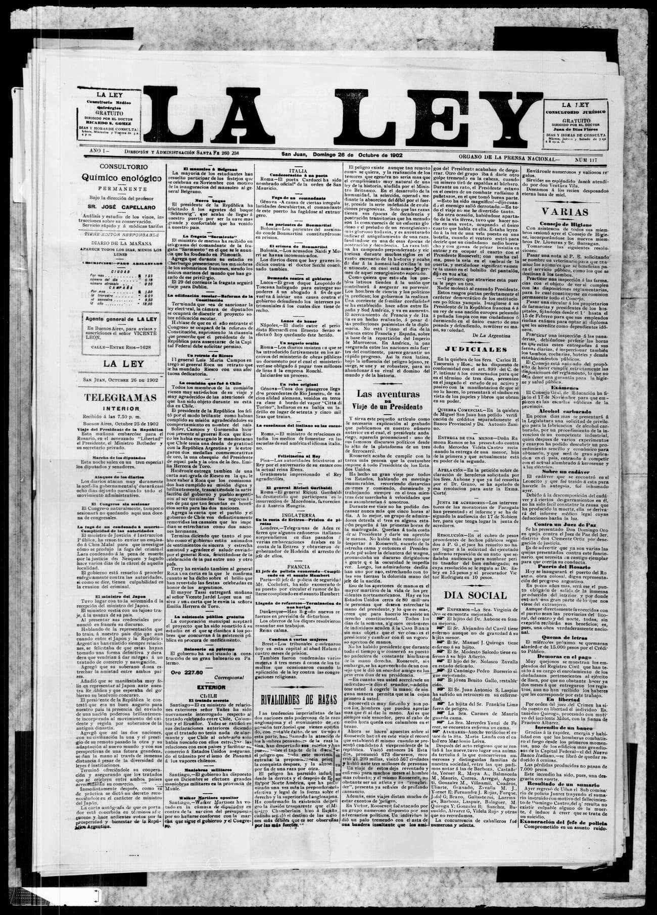 Portada · 26 de Octubre de 1902