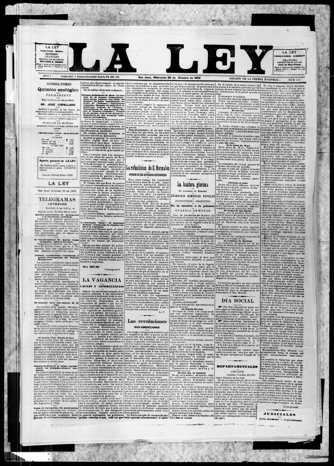 Portada · 29 de Noviembre de 1902