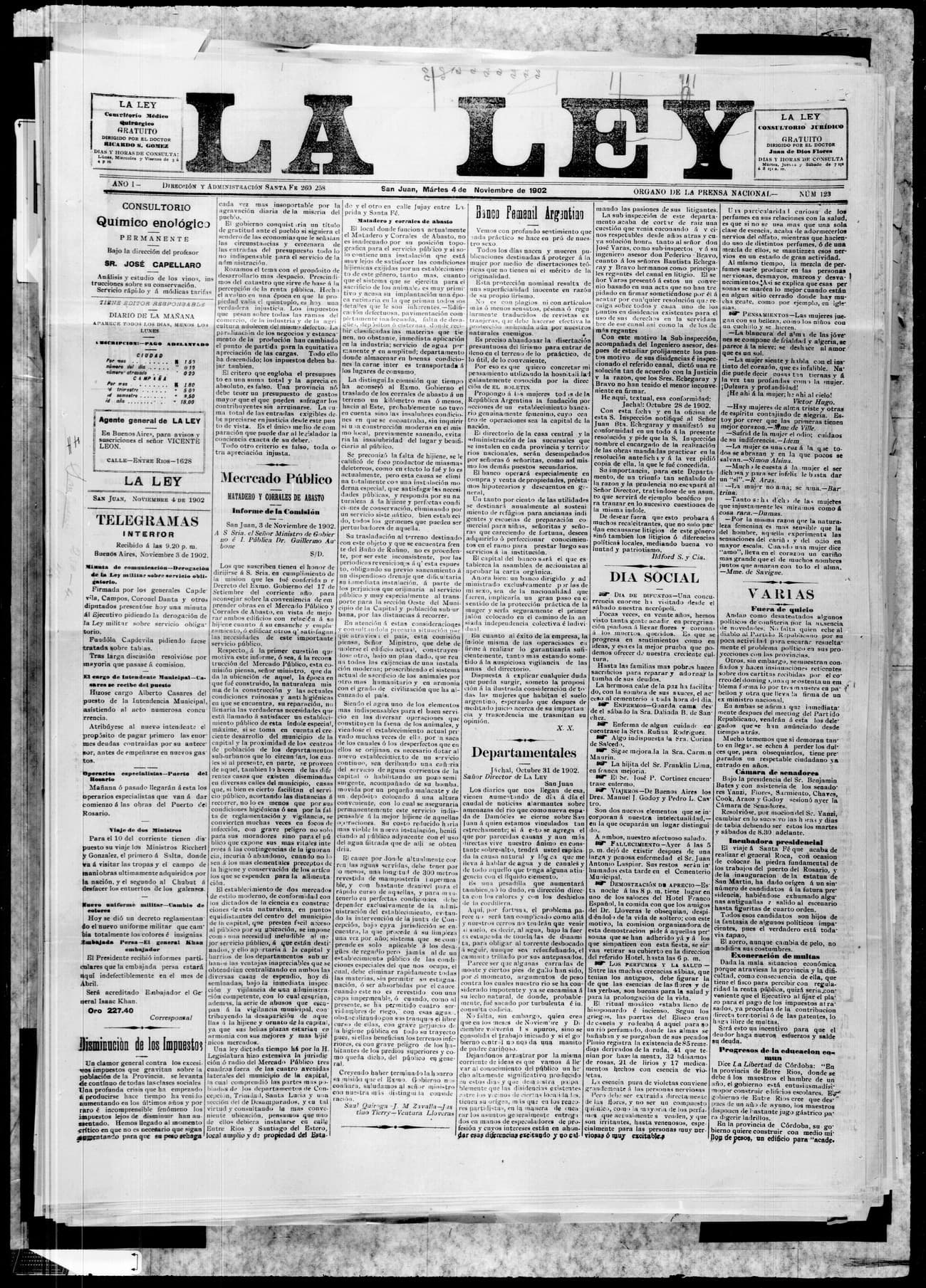 Portada · 4 de Noviembre de 1902