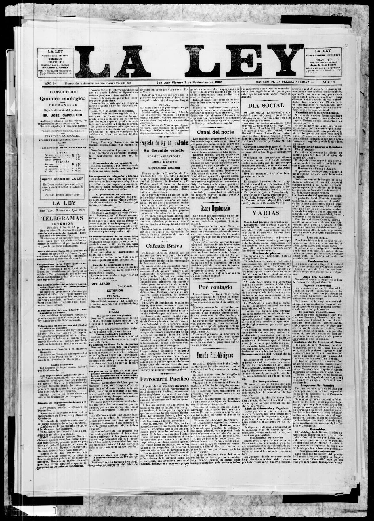 Portada · 7 de Noviembre de 1902