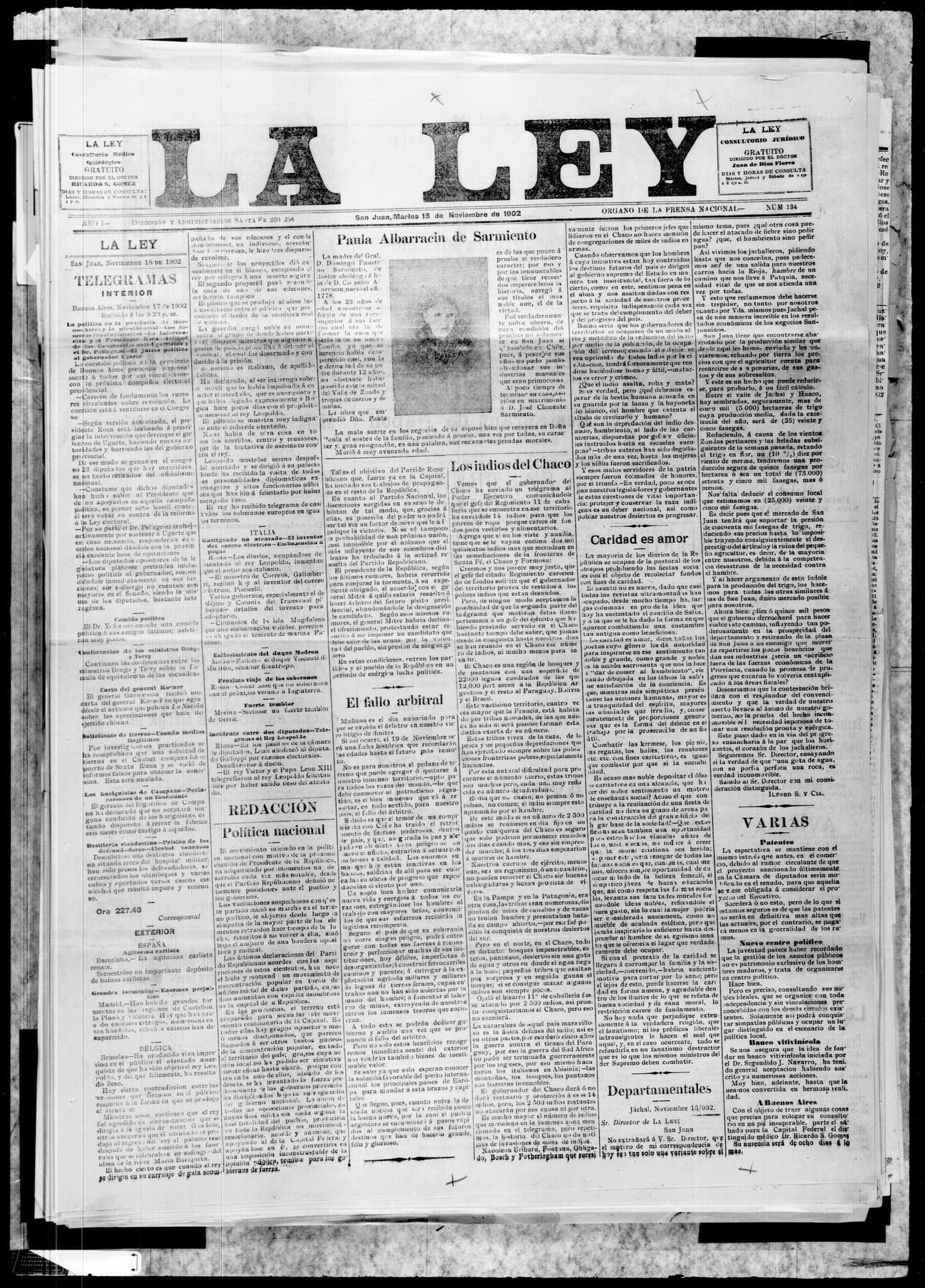 Portada · 18 de Noviembre de 1902