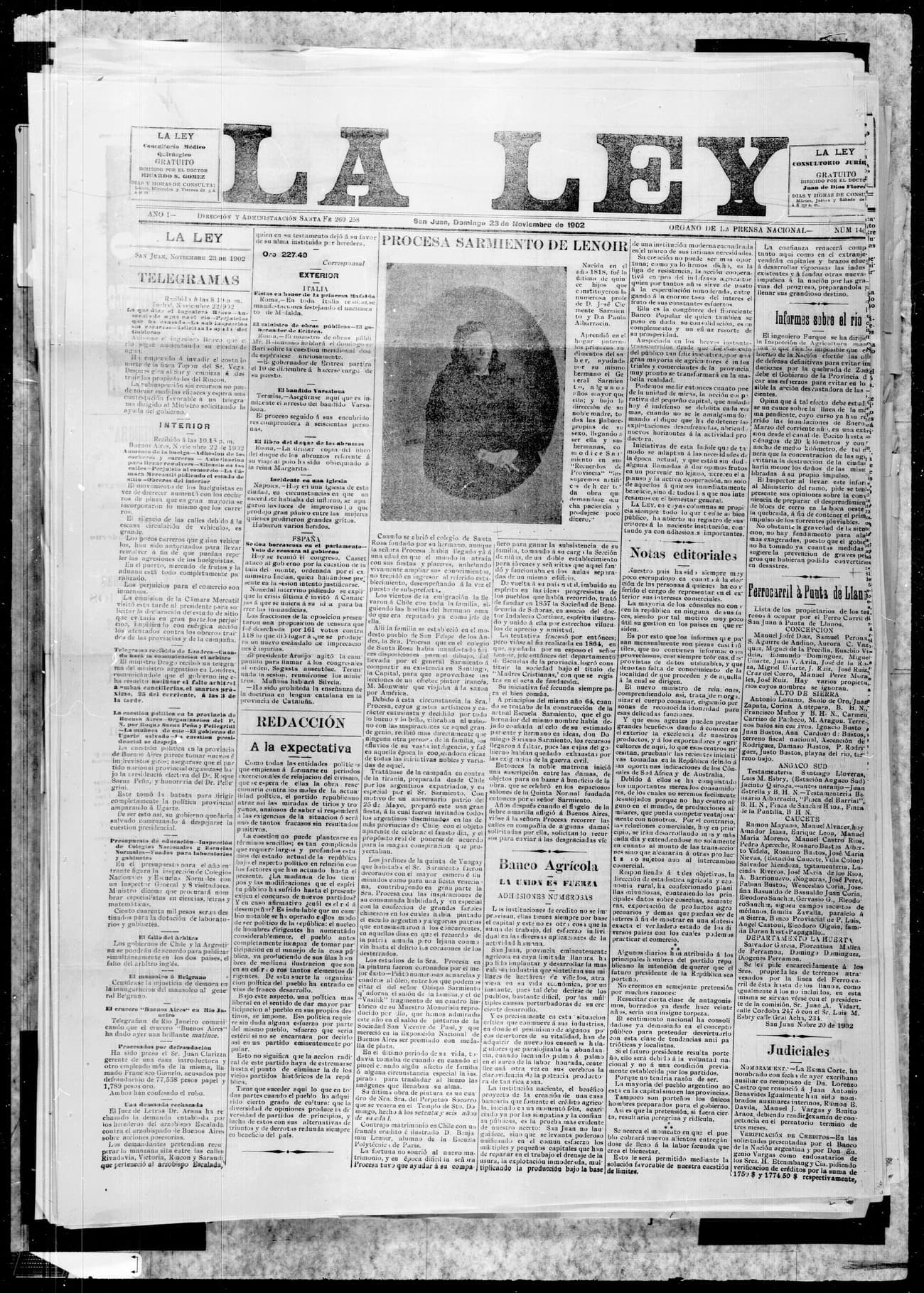 Portada · 23 de Noviembre de 1902