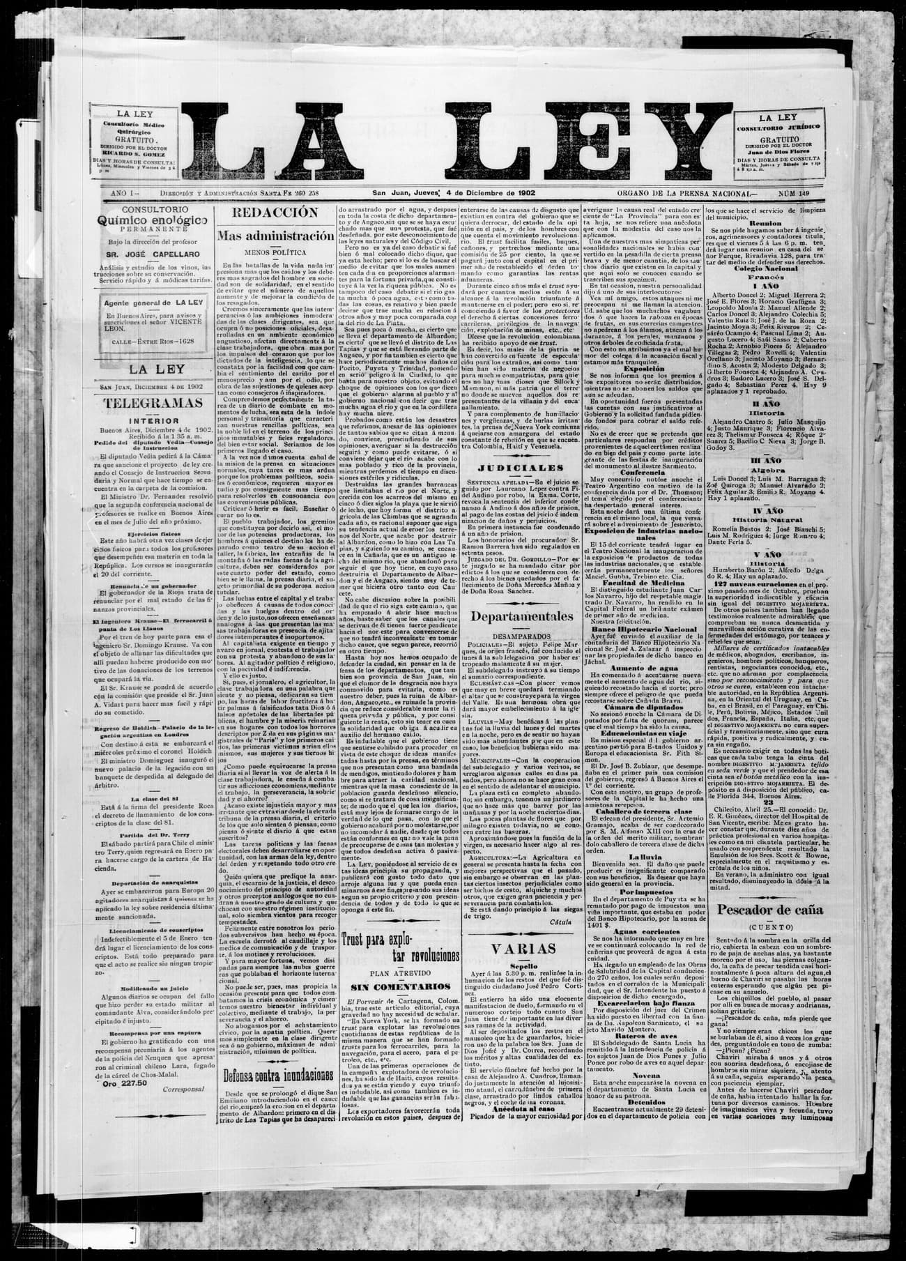 Portada · 4 de Diciembre de 1902