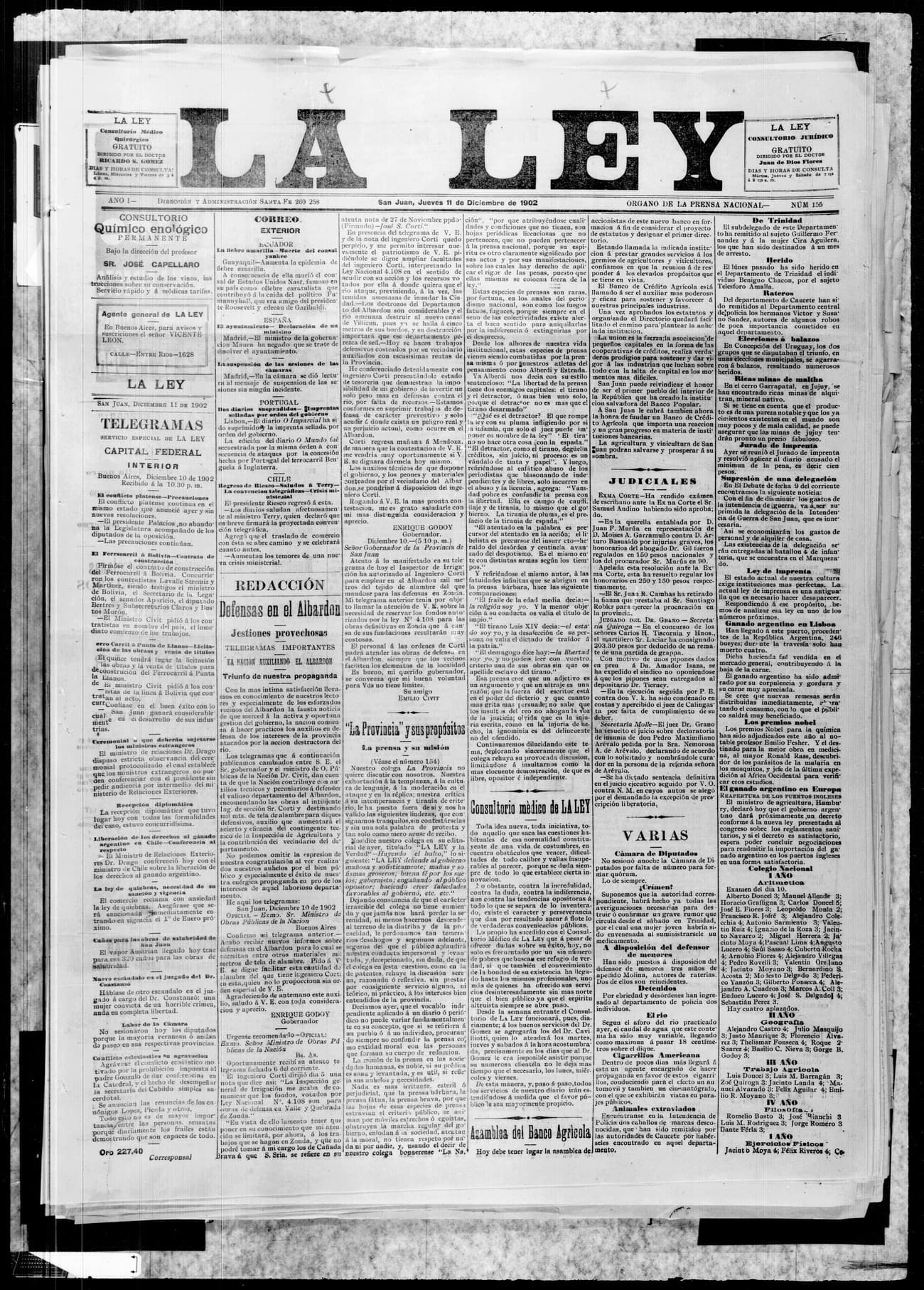 Portada · 11 de Diciembre de 1902