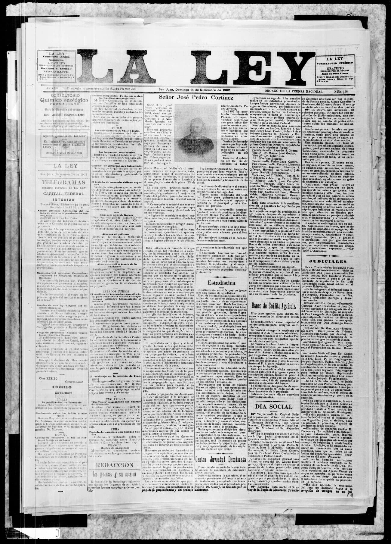Portada · 14 de Diciembre de 1902