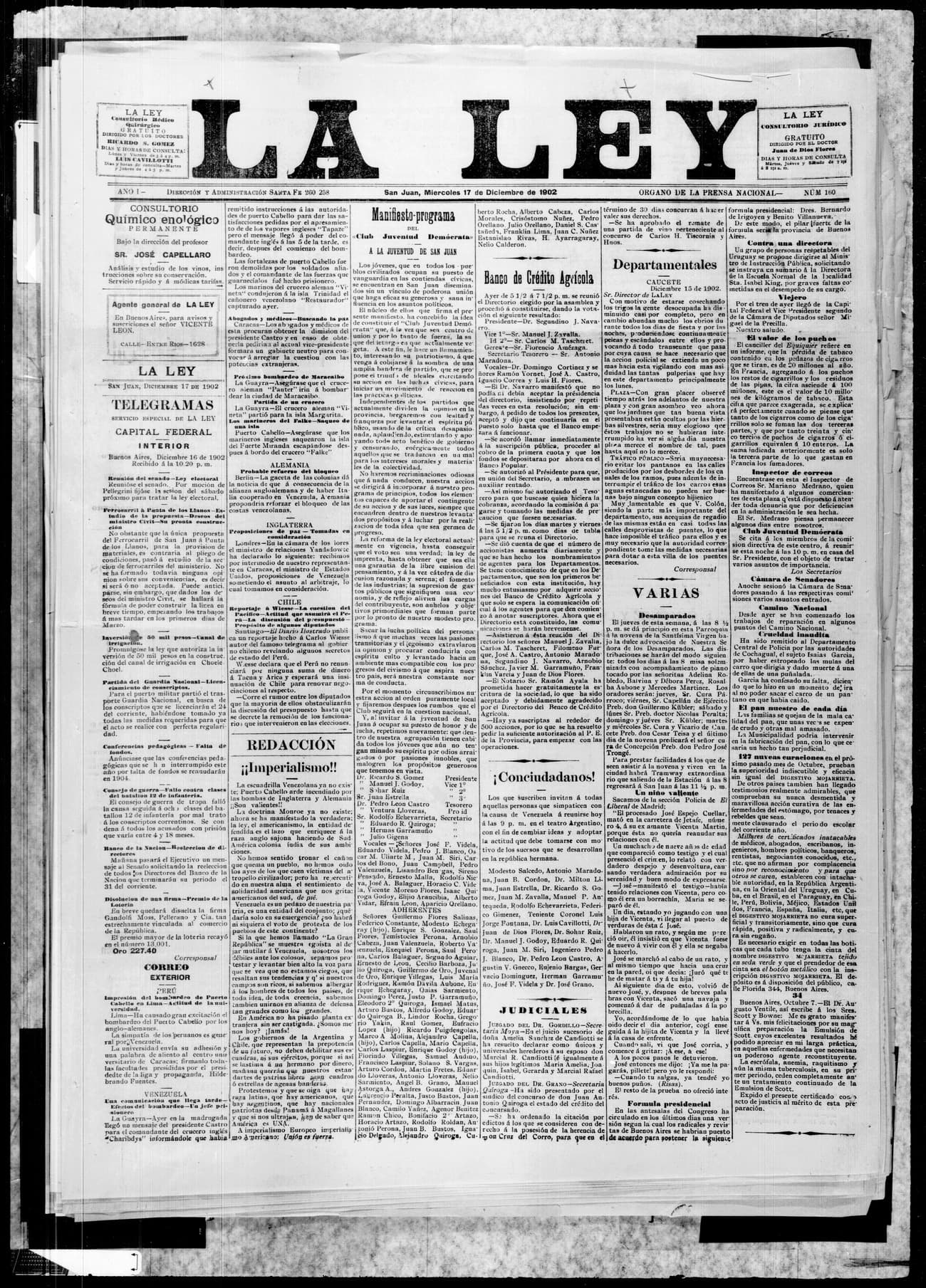 Portada · 17 de Diciembre de 1902
