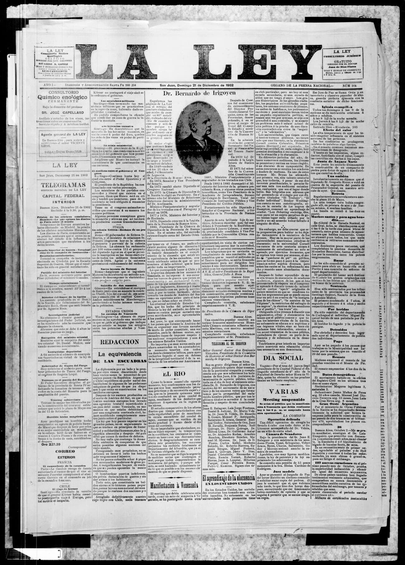 Portada · 21 de Diciembre de 1902