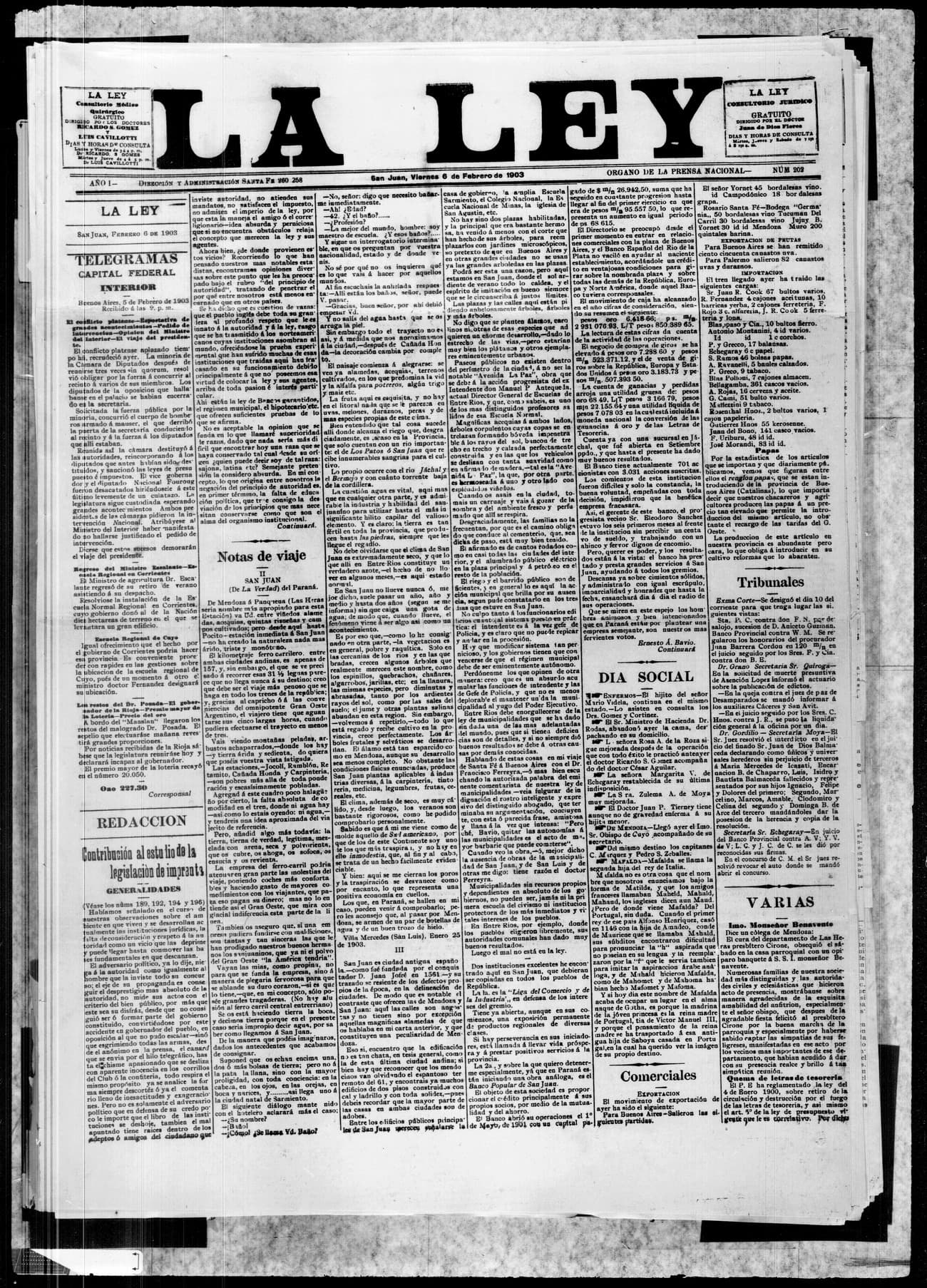 Portada · 6 de Febrero de 1903