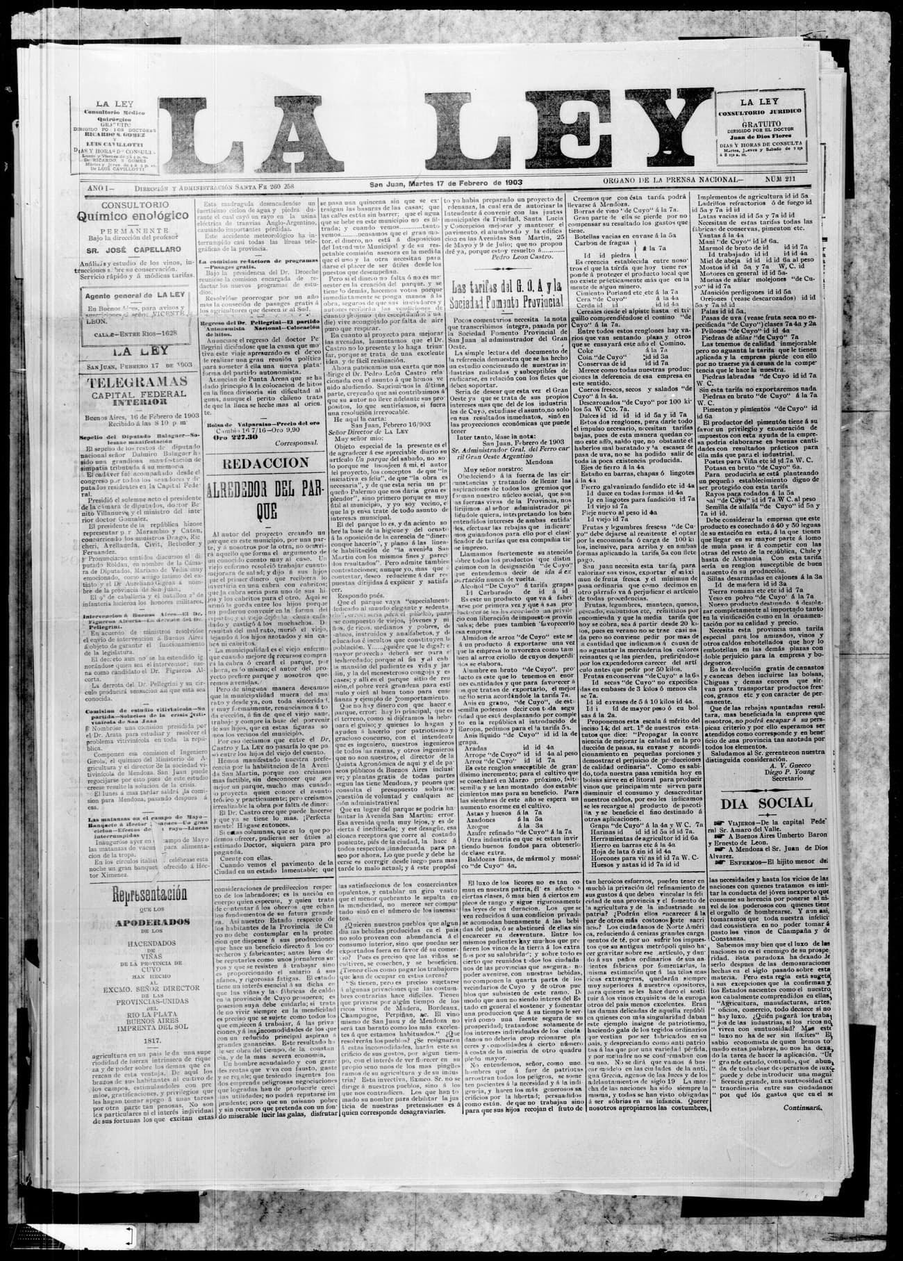Portada · 17 de Febrero de 1903