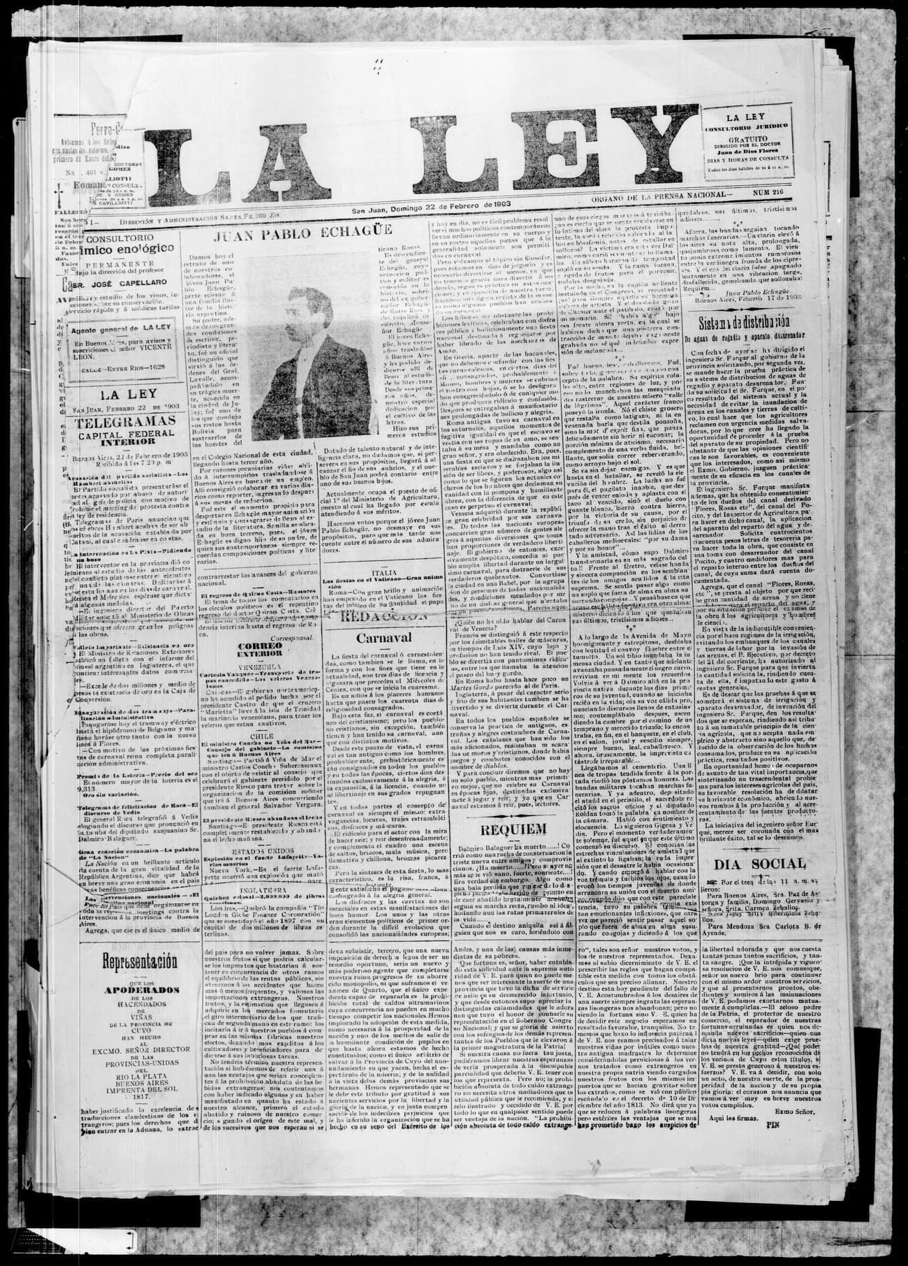 Portada · 22 de Febrero de 1903
