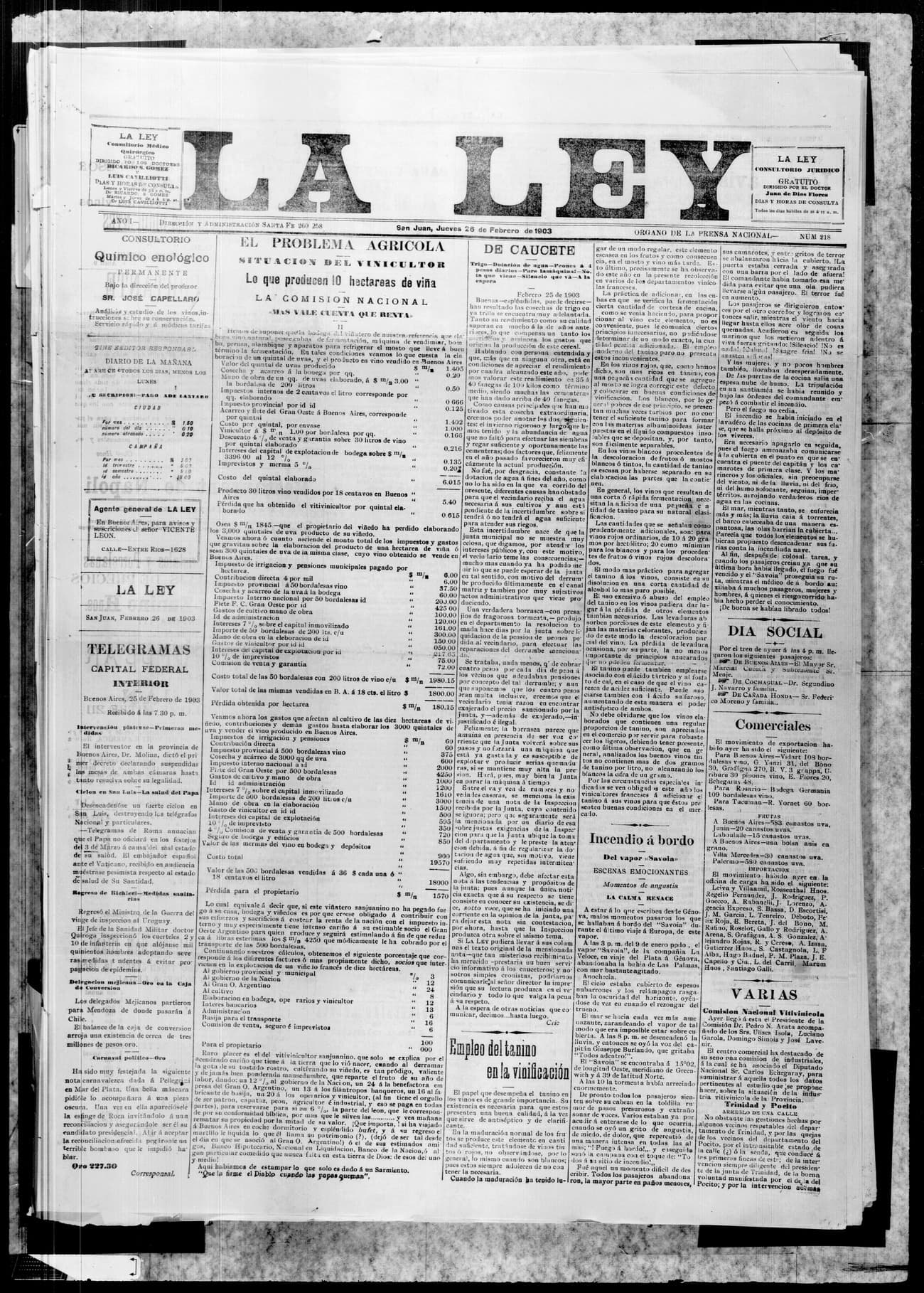 Portada · 26 de Febrero de 1903