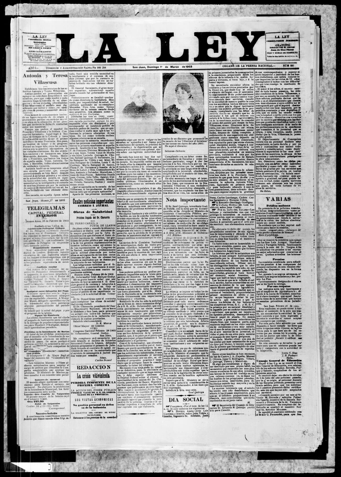 Portada · 1 de Marzo de 1903