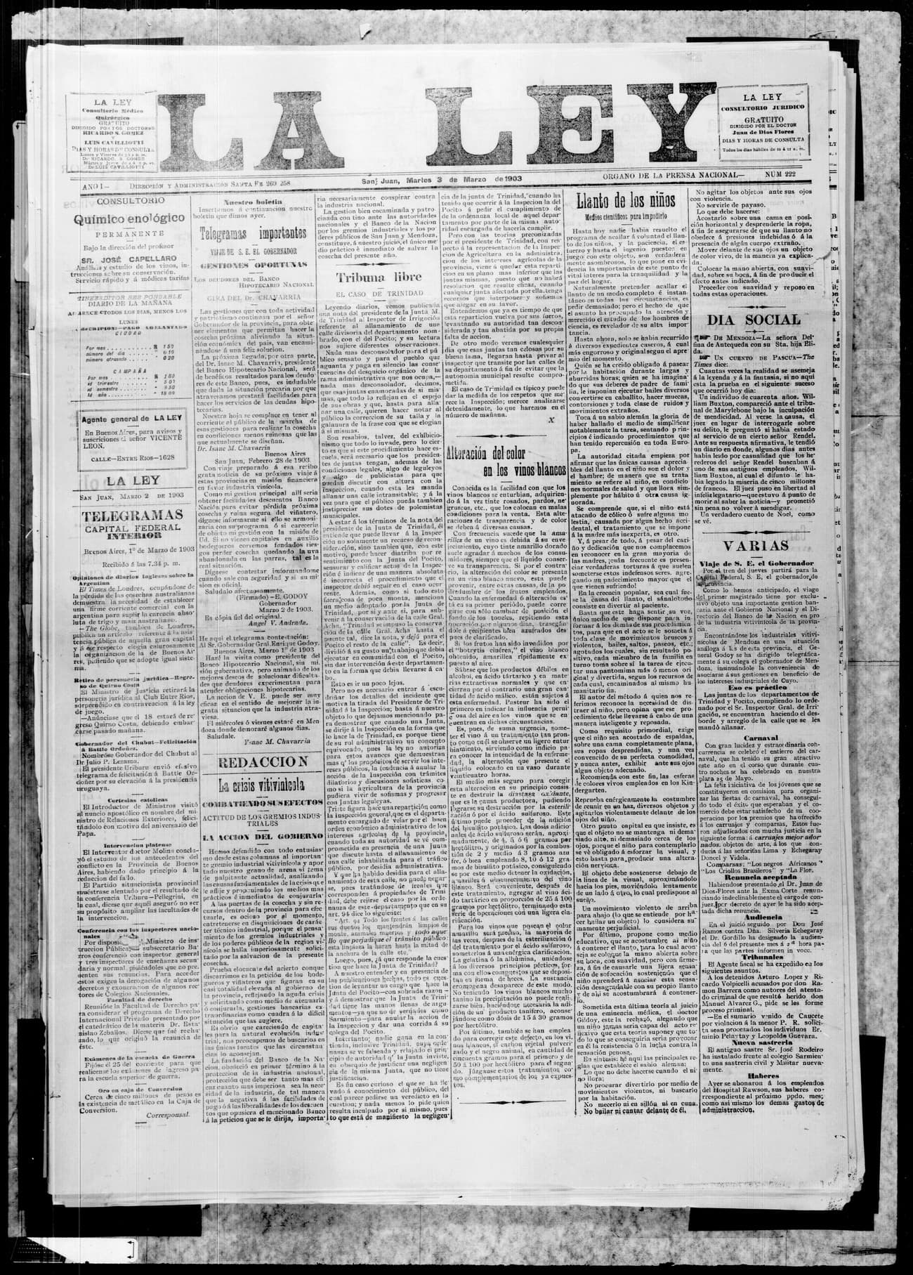 Portada · 3 de Marzo de 1903