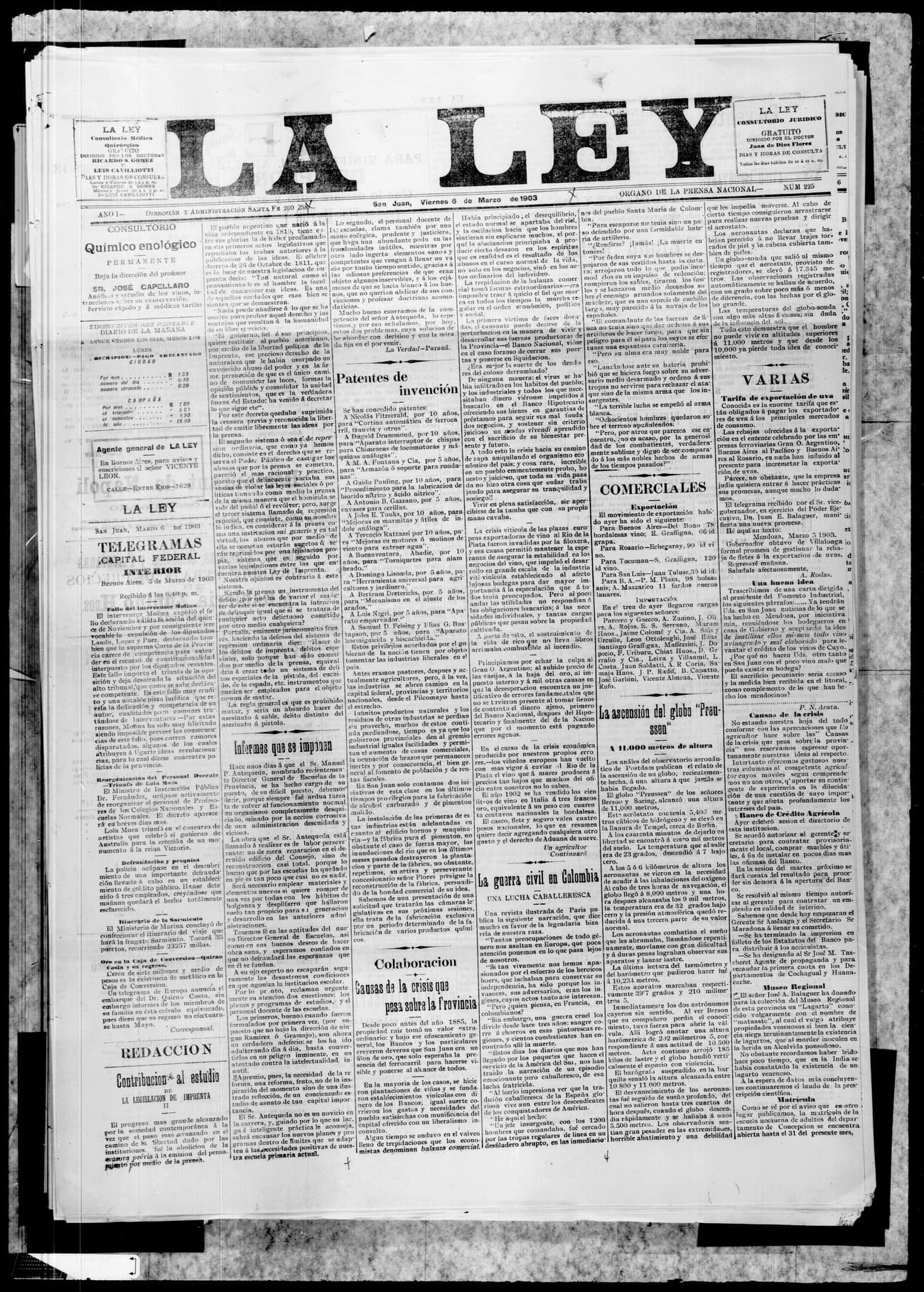 Portada · 6 de Marzo de 1903